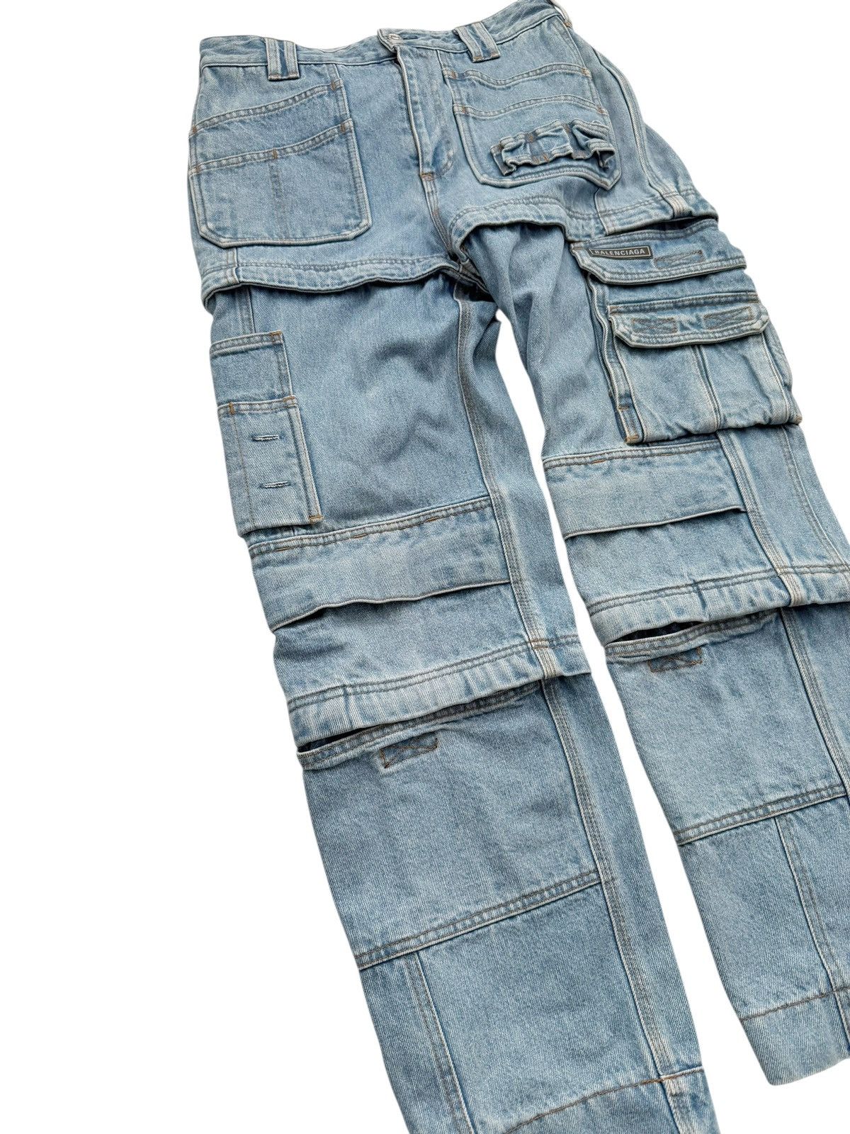 Balenciaga 2017 Convertible Denim Cargo Pants Size US 30 / EU 46 - 3 Thumbnail