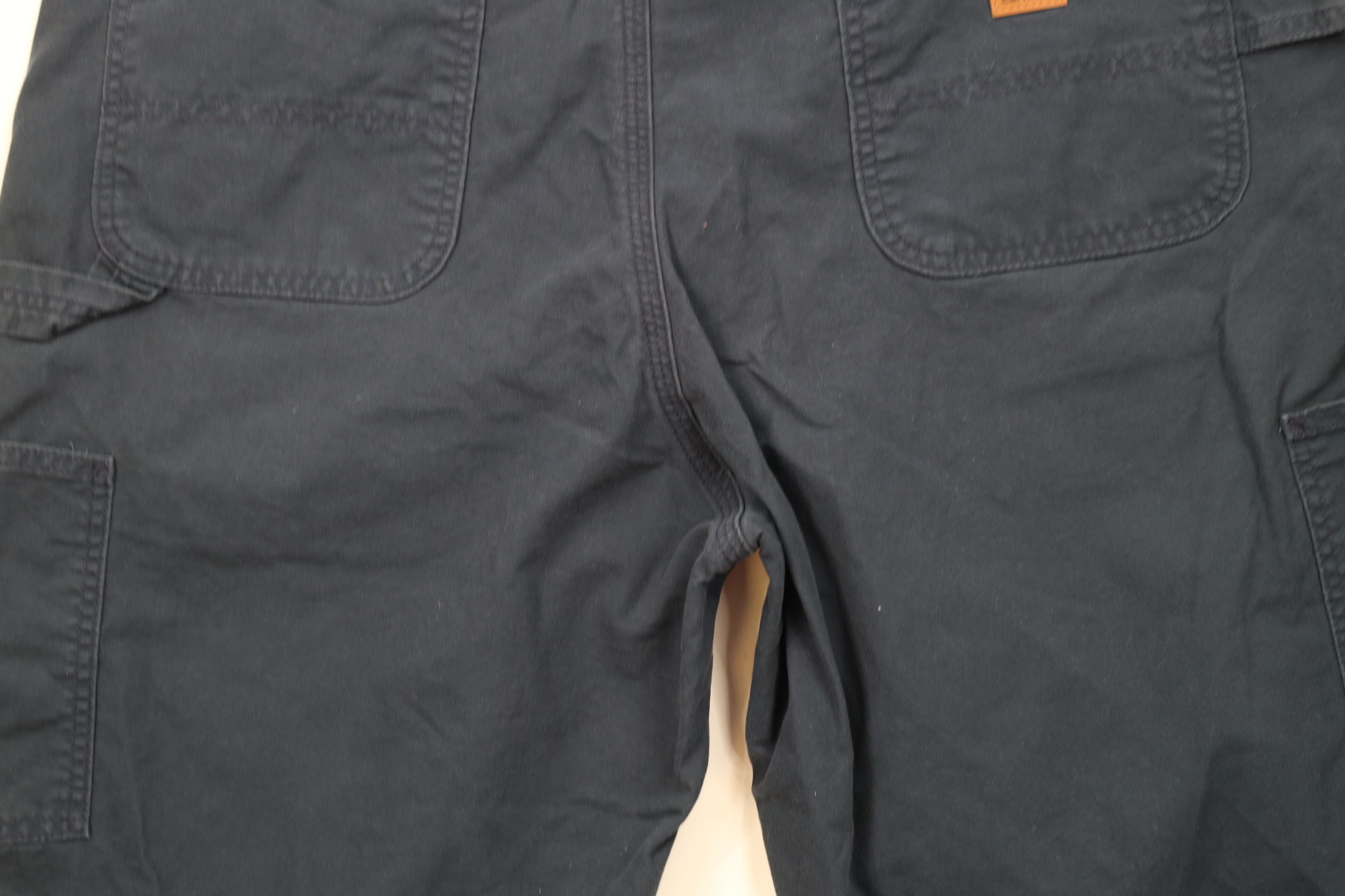 Carhartt Vintage Y2K Carhartt Spell Canvas Dungaree Shorts Navy Blue Size US 40 / EU 56 - 10 Thumbnail