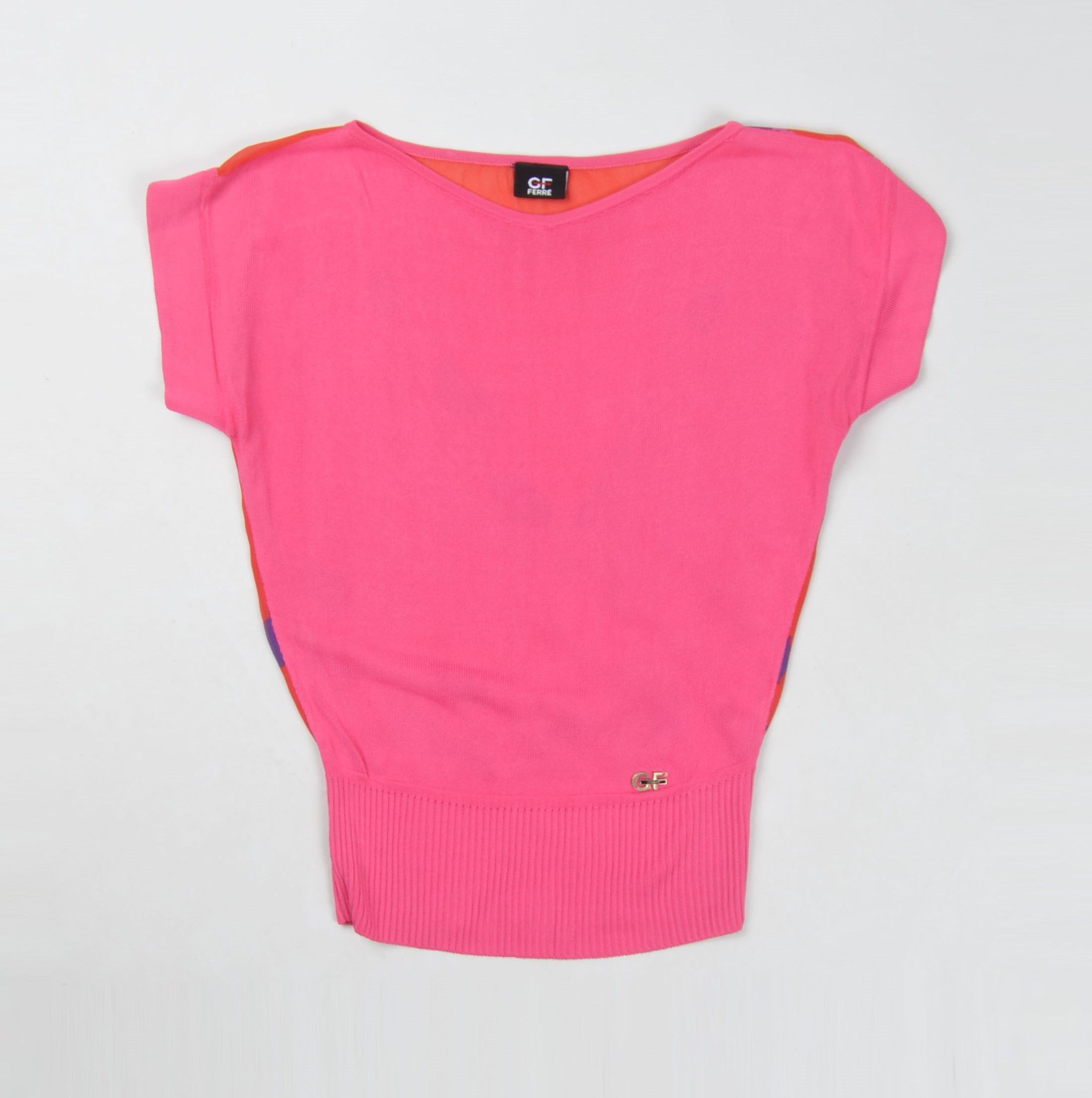 Designer × Gianfranco Ferre Gianfranco Ferre Sheer Back Pink Top Blouse Size S / US 4 / IT 40 - 4 Thumbnail
