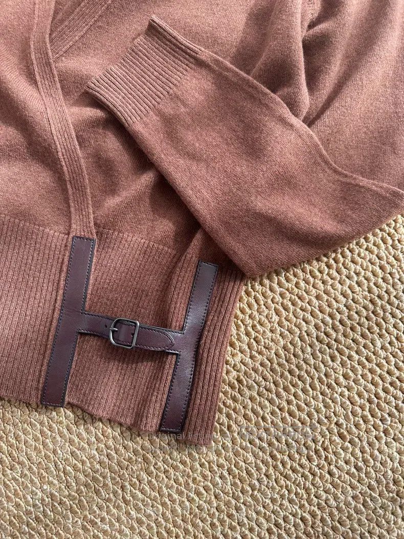 Hermes Hermes Cashmere H buckle knit long vest, brown Size M / US 6-8 / IT 42-44 - 3 Thumbnail