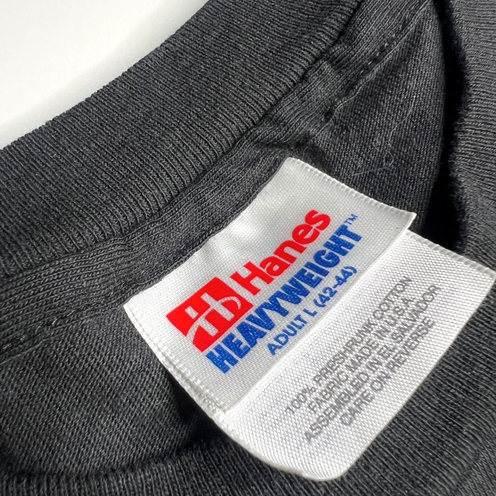 Hanes VINTAGE Hanes Heavyweight T-Shirt Black XS? Size US L / EU 52-54 / 3 - 3 Thumbnail