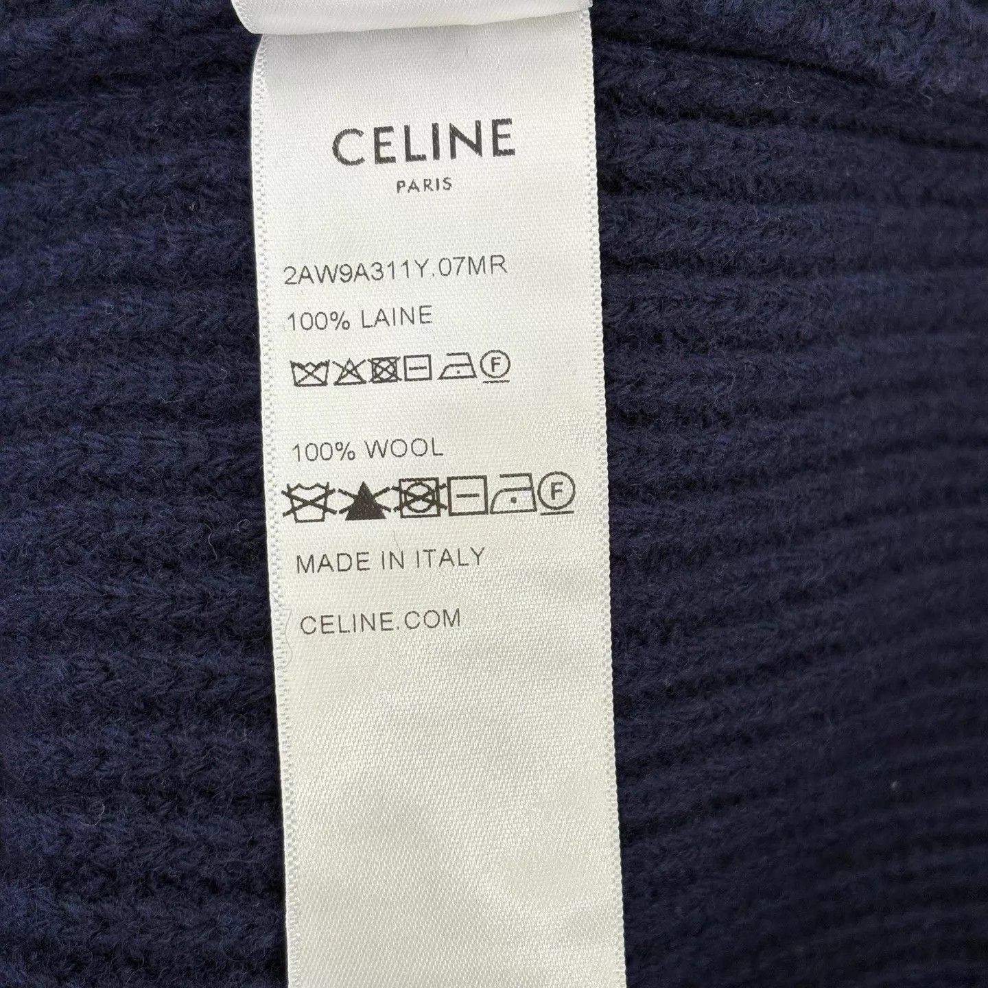 Celine Celine Logo Embroidered Crew LS Sweater Blue XS New Size XS / US 0-2 / IT 36-38 - 4 Thumbnail