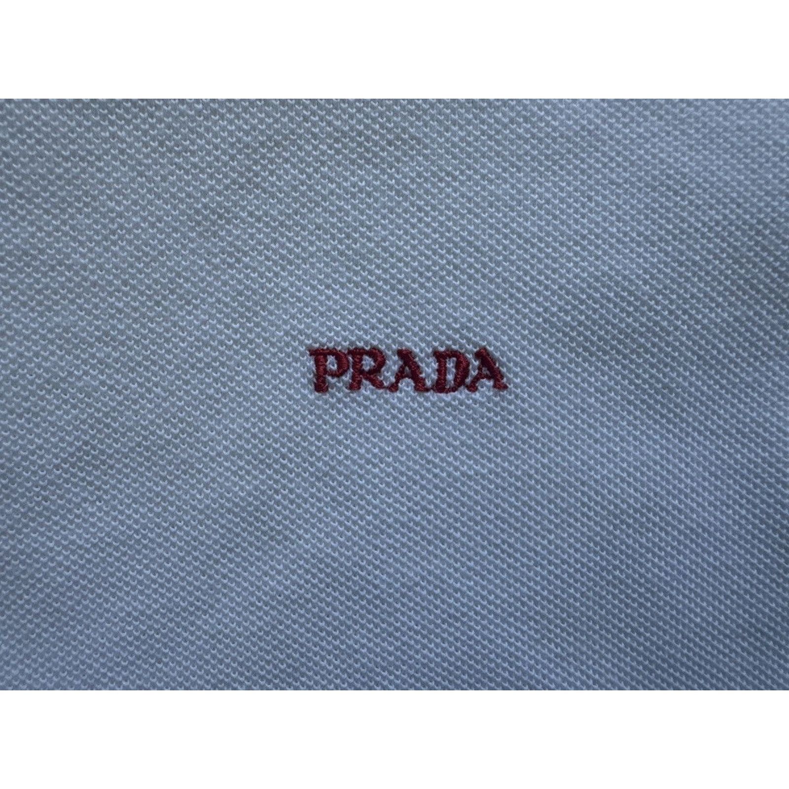 Prada Prada Vintage Contrast Tipped Mini Logo Polo Shirt Size US M / EU 48-50 / 2 - 4 Thumbnail