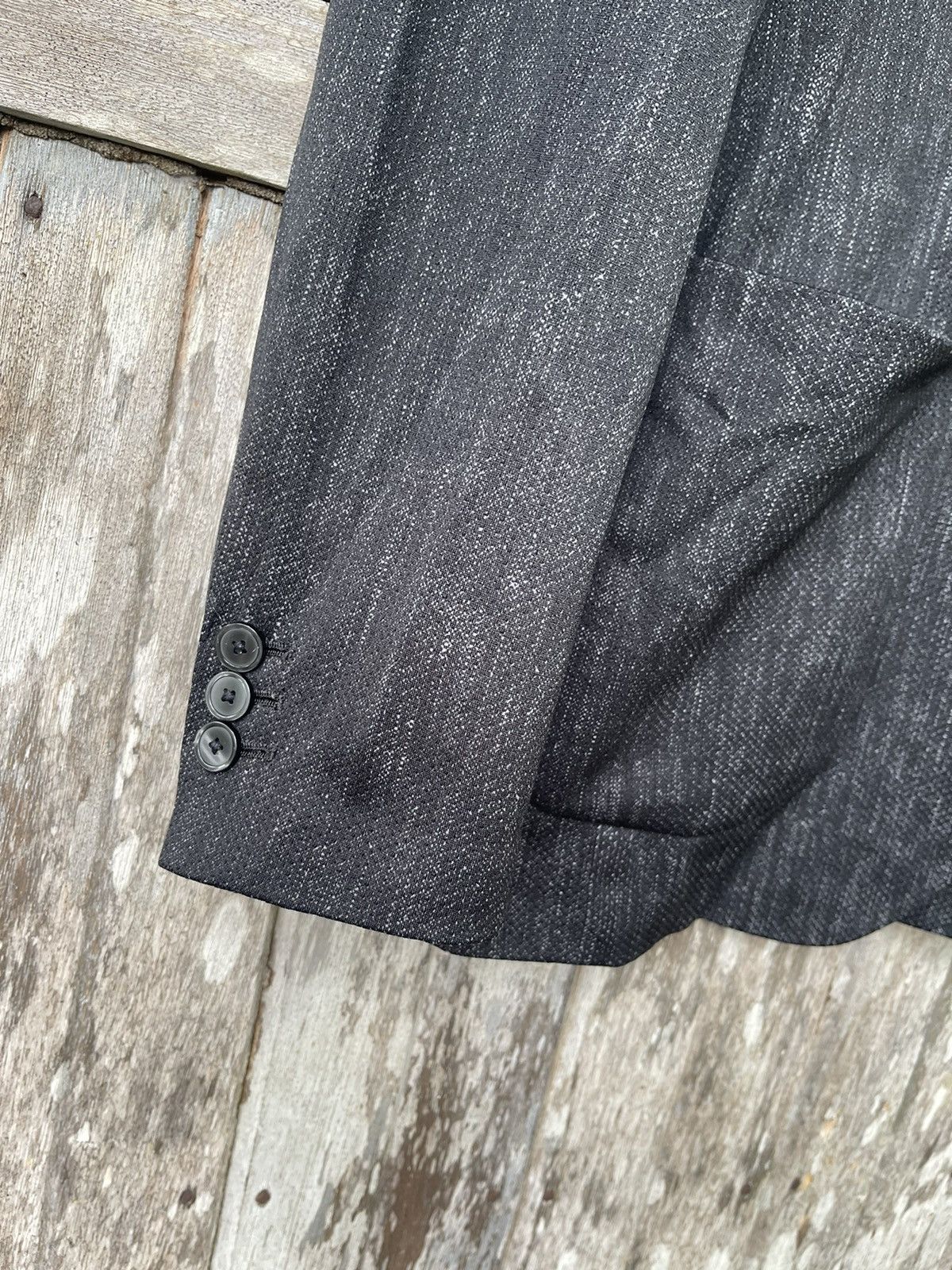 Designer Tête Homme Textured Black Blazer Jacket – Size L Size US M / EU 48-50 / 2 - 5 Thumbnail