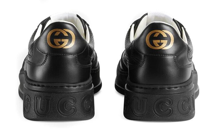 Gucci oc11z526 Men's GG Embossed Low-Top Sneakers in Black Size US 7.5 / EU 40-41 - 4 Thumbnail