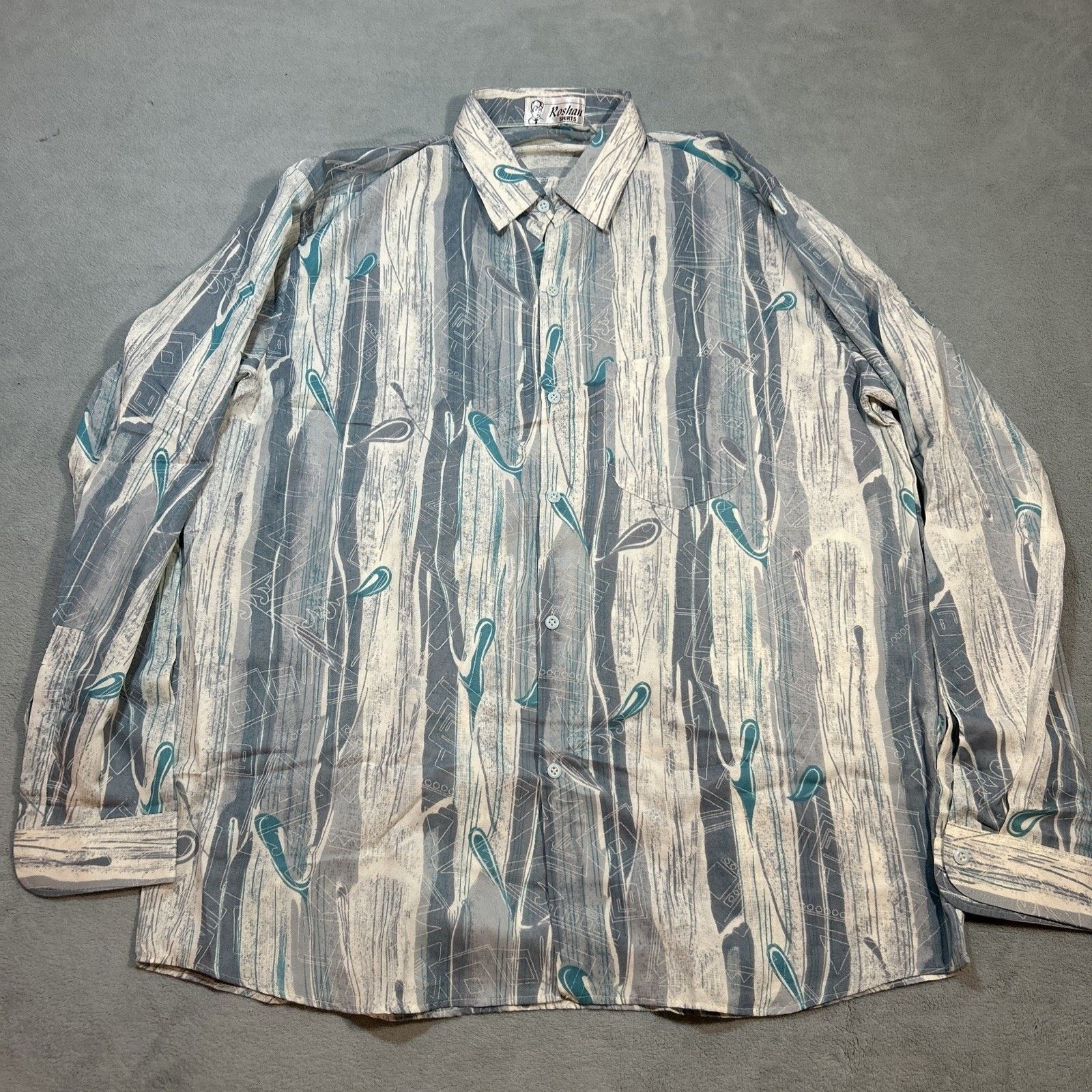 Reyn Spooner 60s Tropicana Hawaiian Roshan Button Up Large Paisley Floral Size US L / EU 52-54 / 3 - 1 Thumbnail