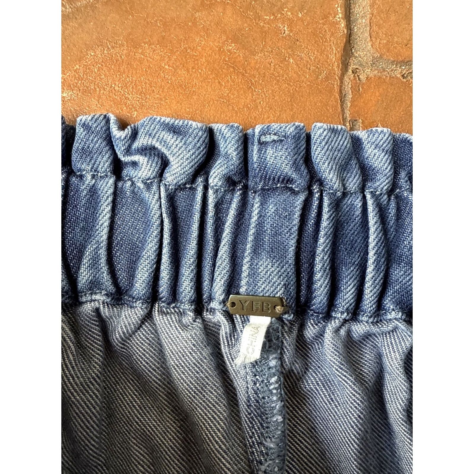 Young Fabulous & Broke VINTAGE Sadie Jeans Womens Small Baggy Wide Leg Pull On YFB Size 28" / US 6 / IT 42 - 2 Thumbnail