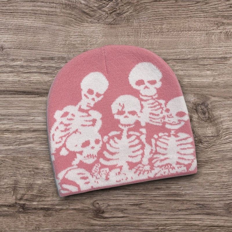 Other Y2K Skull Skeletons Beanie ALT Grunge Punk Opium Skater Hat Size ONE SIZE - 1 Preview