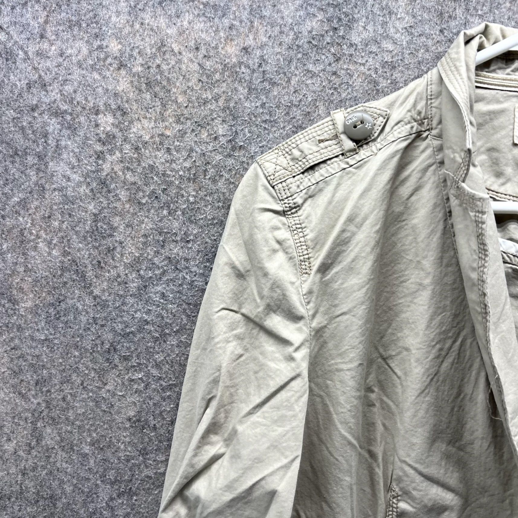 Converse VINTAGE Converse Jacket Women Small Khaki Beige Canvas Military Coat 1908 Fall Spring Womens Size S / US 4 / IT 40 - 3 Thumbnail