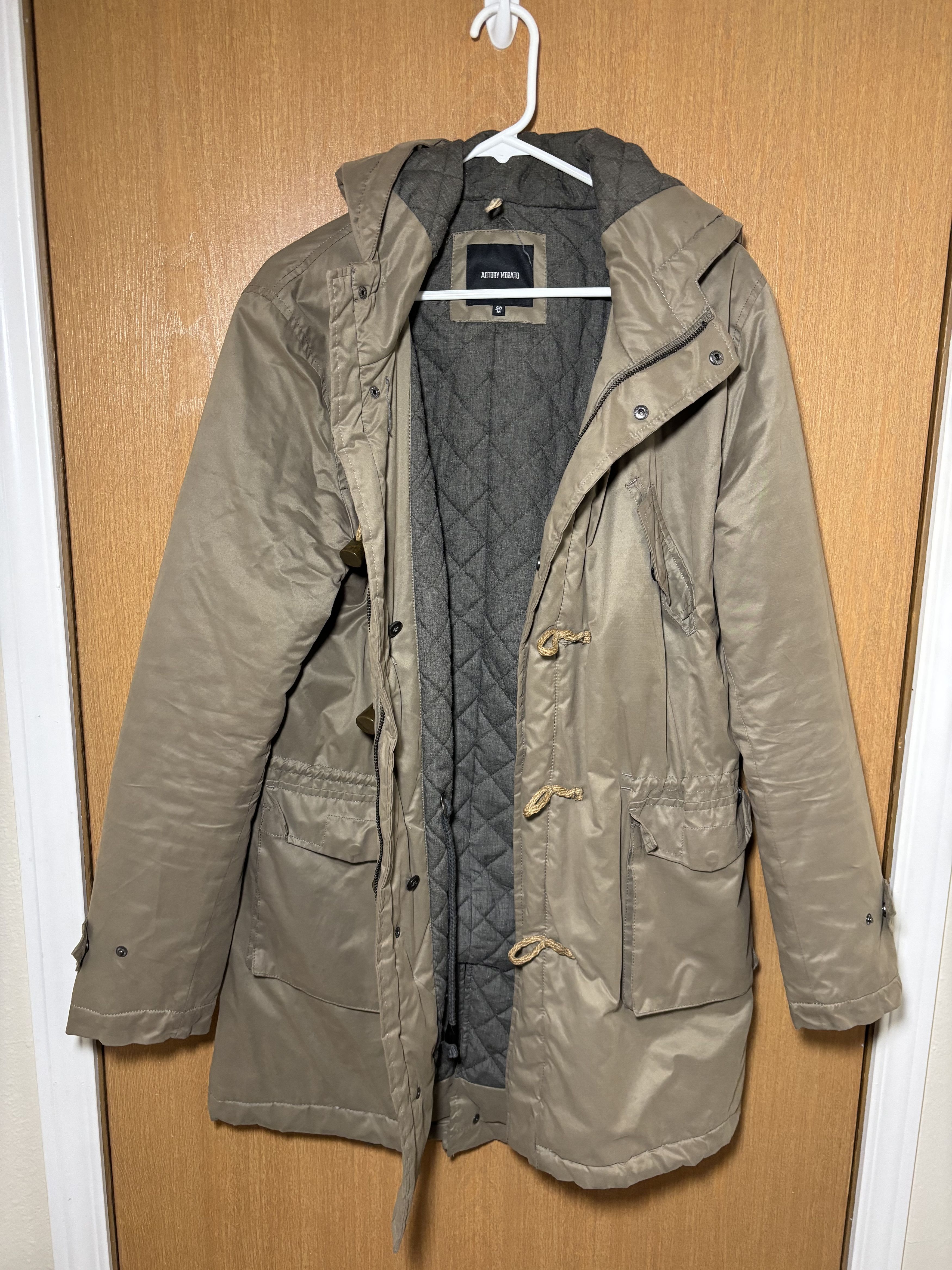 Antony Morato Antony Morato Medium length beige/olive Jacket with hood Size US M / EU 48-50 / 2 - 1 Thumbnail