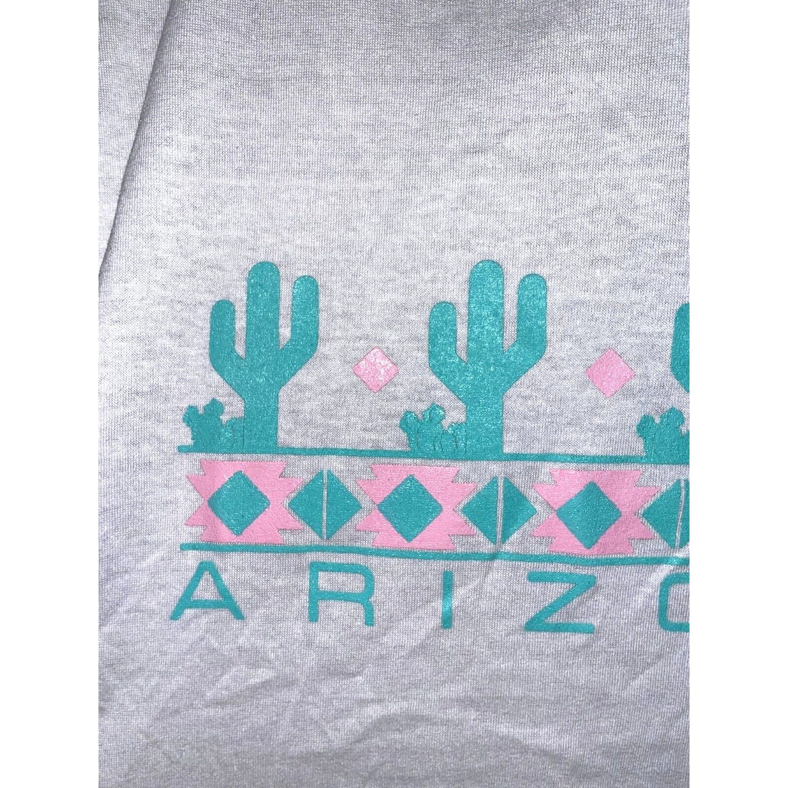Jerzees Vintage Arizona Southwestern Graphic White M Shirt 80s Size US M / EU 48-50 / 2 - 2 Thumbnail