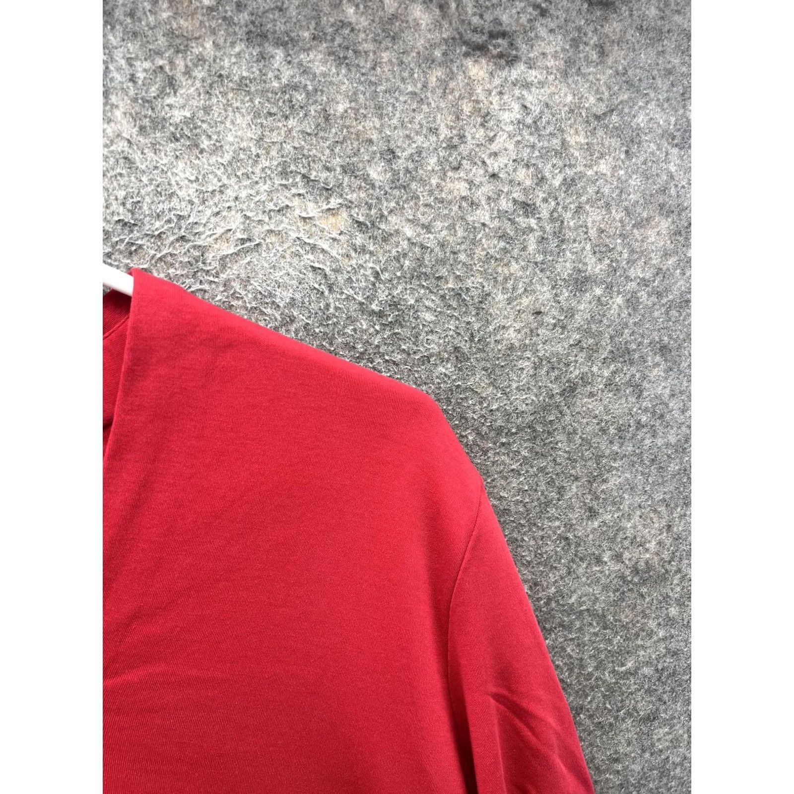 Vintage Chico's Shirt Womens Large Red V Neck Long Sleeve Jersey Top Relaxed Fit Size L / US 10 / IT 46 - 7 Thumbnail