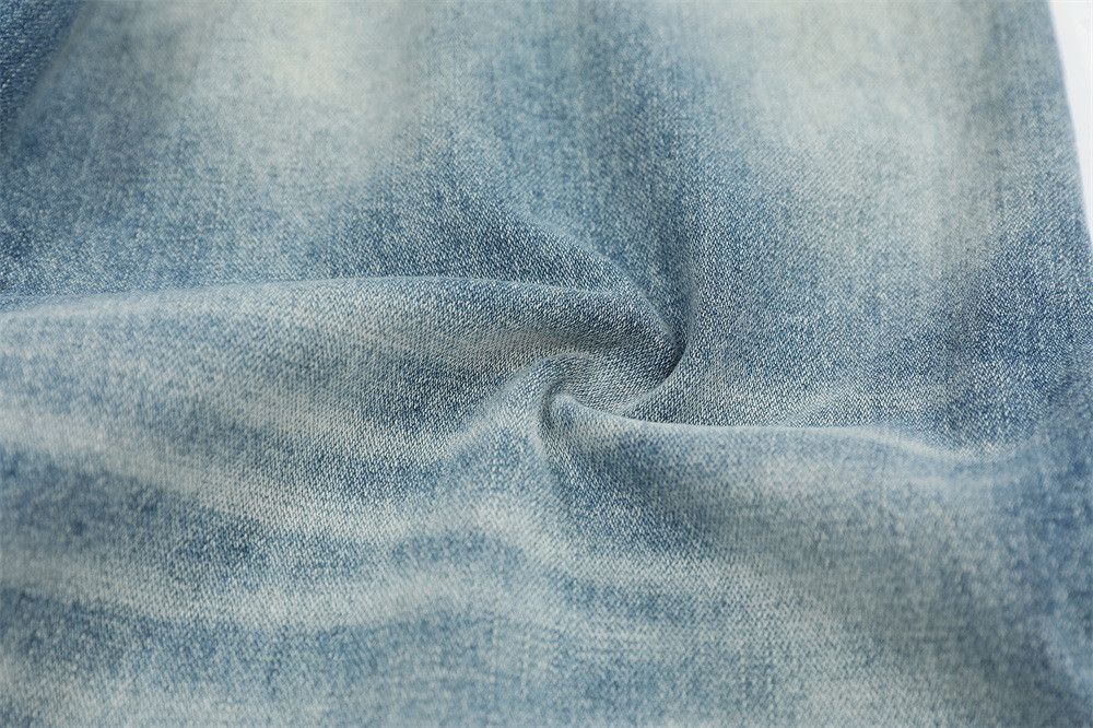 Men's punk loose washed gradient tie-dye jeans