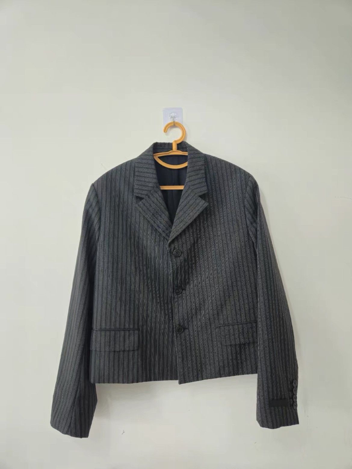 Sz 48 Prada Runway Stripe Short Blazer Jacket