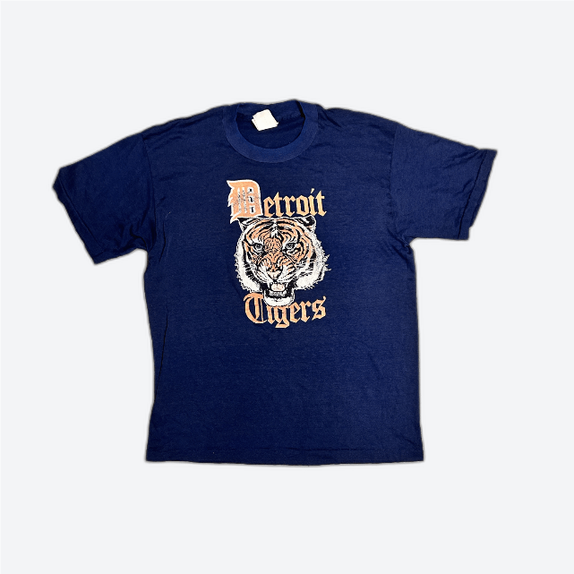 Logo 7 Vintage 1980s Detroit Tigers Single Stitch T-Shirt Size US L / EU 52-54 / 3 - 1 Thumbnail