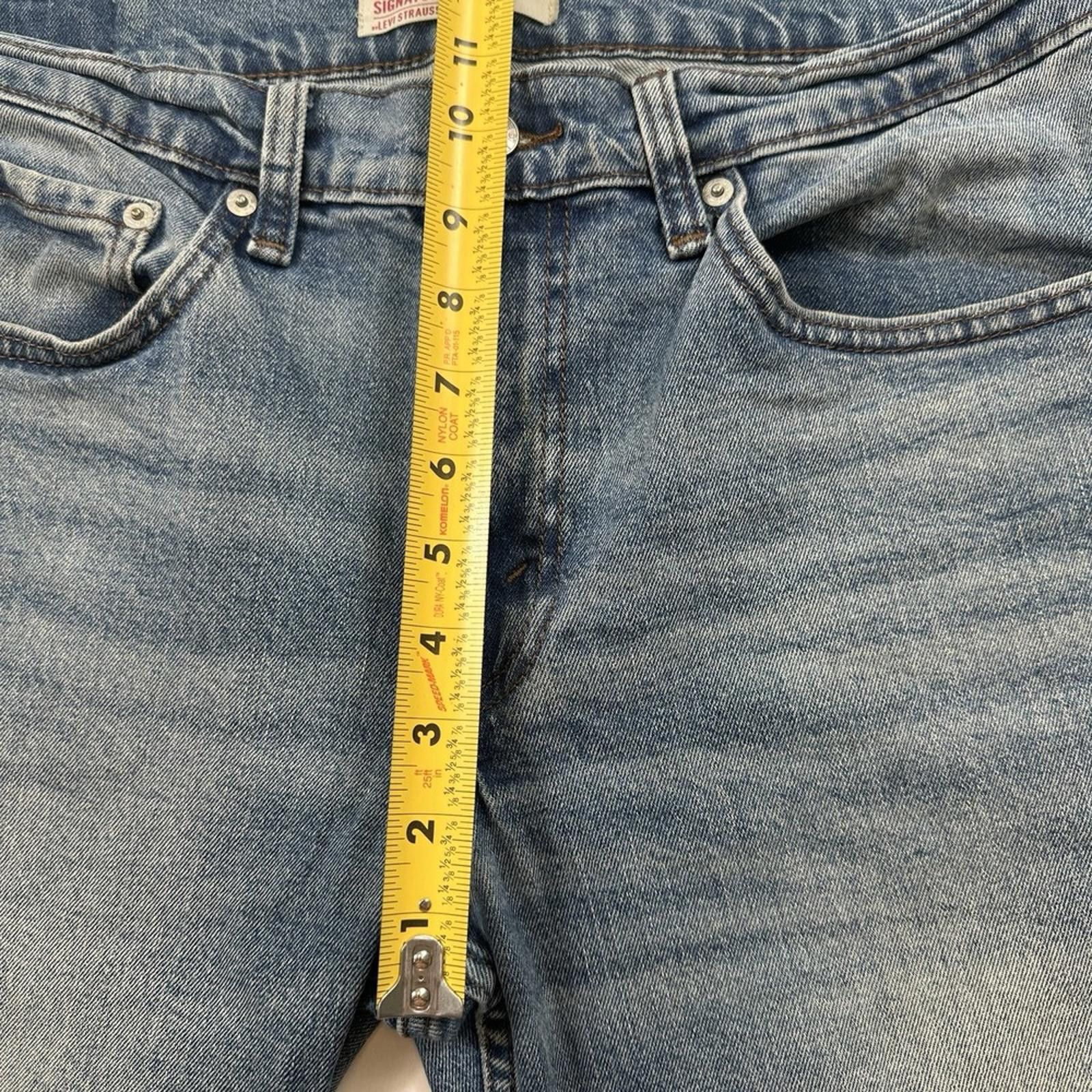 Levi's Signature Levis Jeans Mens 34x30 Blue Slim Straight Light Size US 34 / EU 50 - 7 Thumbnail