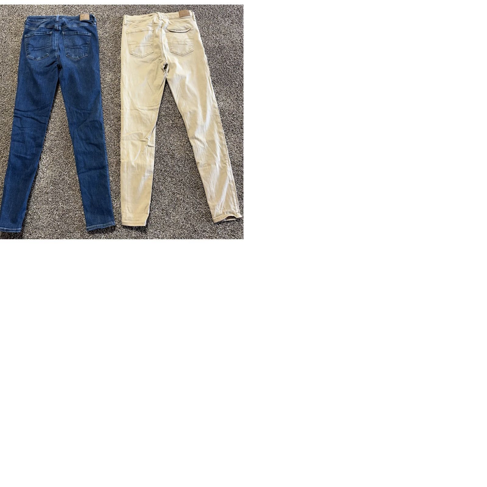 American Eagle Outfitters American Eagle Women's Jeans 8 Tall Long Blue & Khaki Jegging Lot Of 2 Size 30" / US 8 / IT 44 - 9 Thumbnail