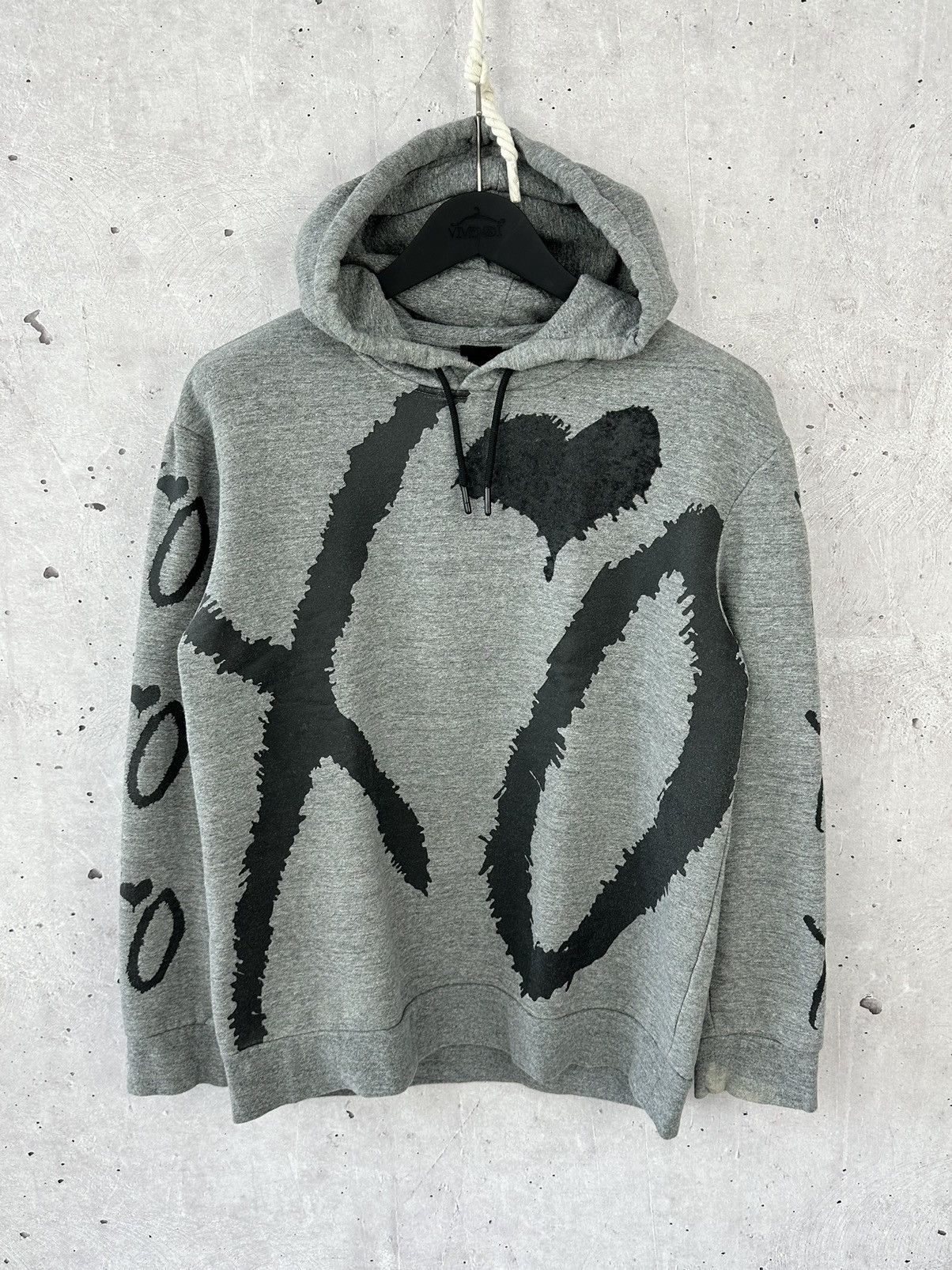 XO H&M x XO Grey Printed Long Sleeve Cotton Hoodie Size US M / EU 48-50 / 2 - 1 Thumbnail