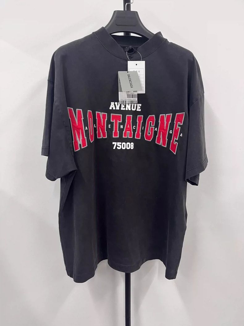 Balenciaga FW24 monogrammed crewneck knit short sleeve T-sh