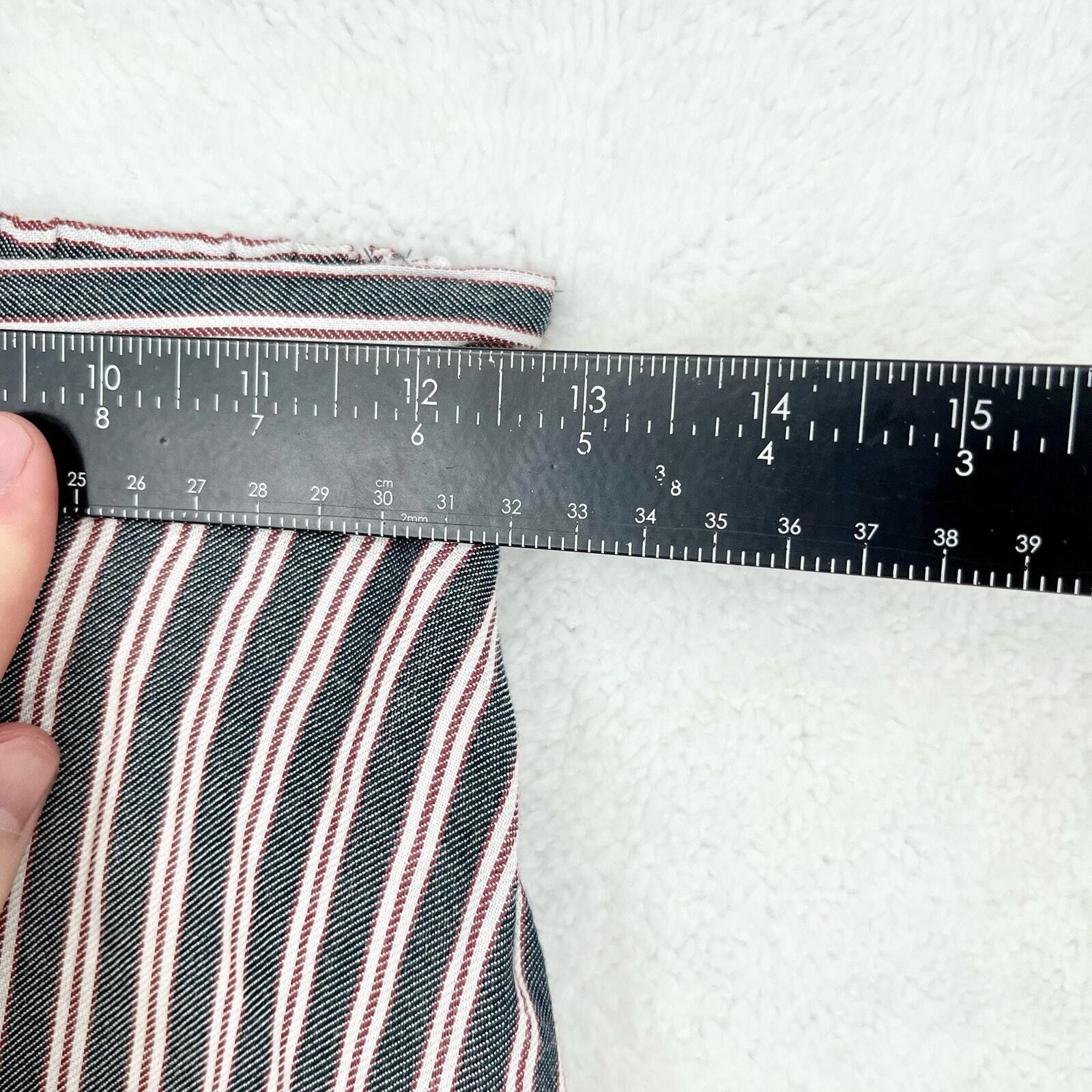 Other Lulus Stripe Burgundy Navy Asymmetrical Maxi Skirt Size XS Size 25" / US 0 / IT 36 - 4 Thumbnail
