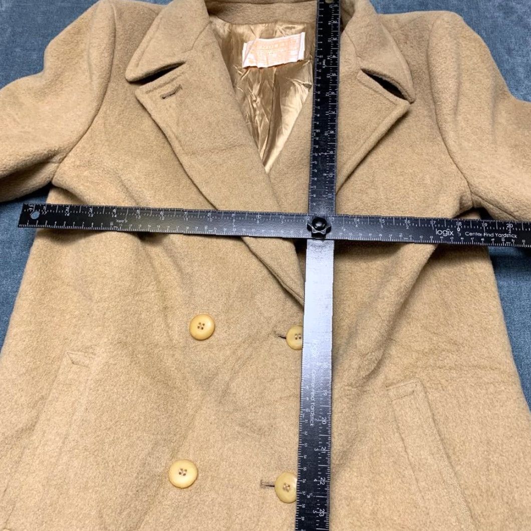 Pendleton VINTAGE Pendleton Peacoat Womens 10 Khaki Wool Notch Double Breasted Made in USA Size L / US 10 / IT 46 - 7 Thumbnail