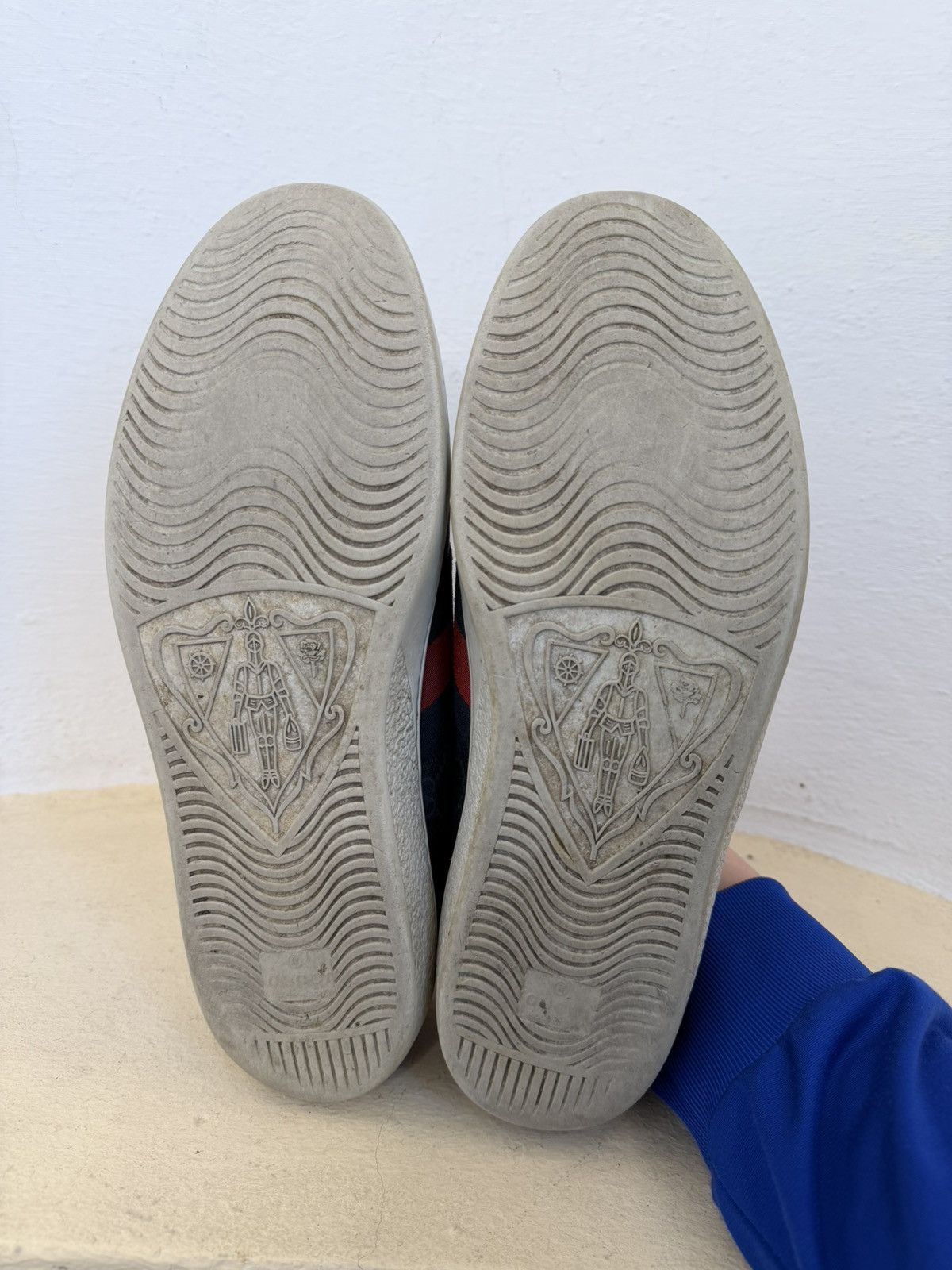 Gucci Gucci Ace Web GG Supreme Monogram Grey Sneakers Size 44 Size US 10.5 / EU 43-44 - 5 Thumbnail