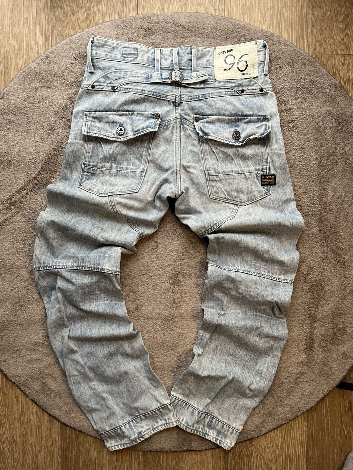 G-Star × Vintage Vintage G Star Double Knee Denim Jeans Size US 32 / EU 48 - 3 Thumbnail