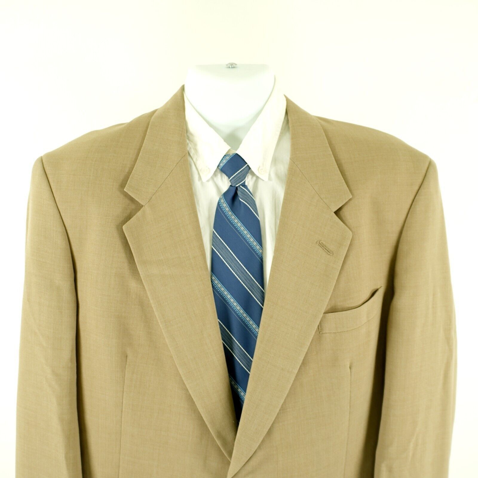 Designer Jack Nicklaus Tournament Tan Basket Weave Wool Tan 2 Gold Bu Size 44L - 1 Thumbnail