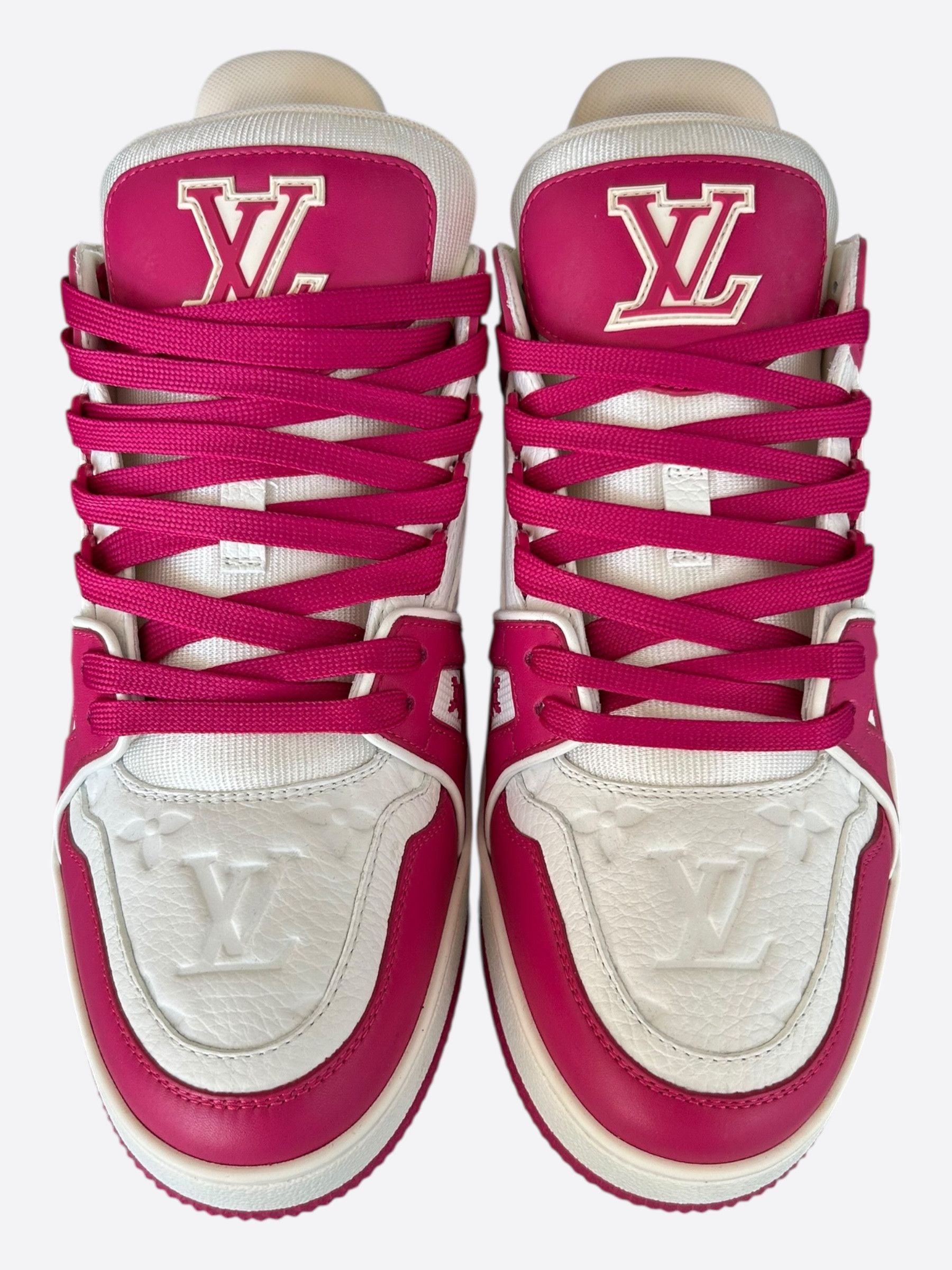 Louis Vuitton Louis Vuitton Pink & White Monogram Trainers Size US 9.5 / EU 42-43 - 2 Thumbnail