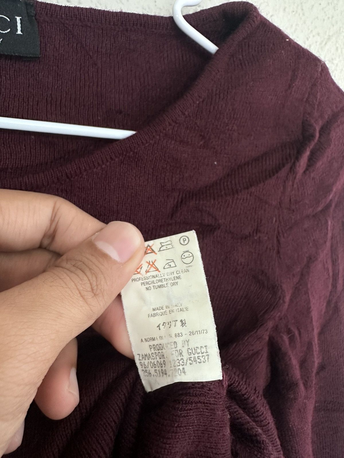 Gucci FW1996 Gucci by Tom Ford Burgundy Stretch Knit Wool Size XS / US 0-2 / IT 36-38 - 4 Thumbnail