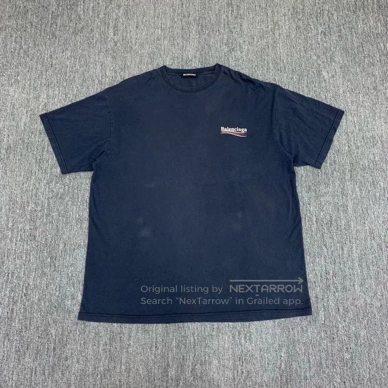 Balenciaga Balenciaga Navy Coke Short Sleeve Tee. Size US XL / EU 56 / 4 - 1 Thumbnail