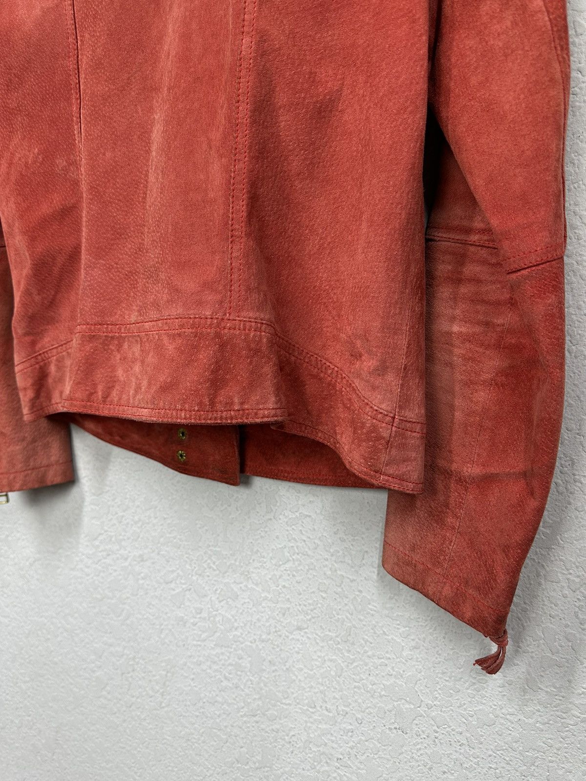 Just Cavalli Vintage Leather Suede Jacket Avantgarde Diesel Cropped Y2k Size M / US 6-8 / IT 42-44 - 10 Thumbnail