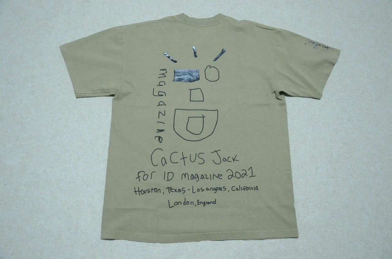Travis Scott Travis Scott Olive Green Graffiti Print Unisex T-Shirt Size US M / EU 48-50 / 2 - 5 Thumbnail