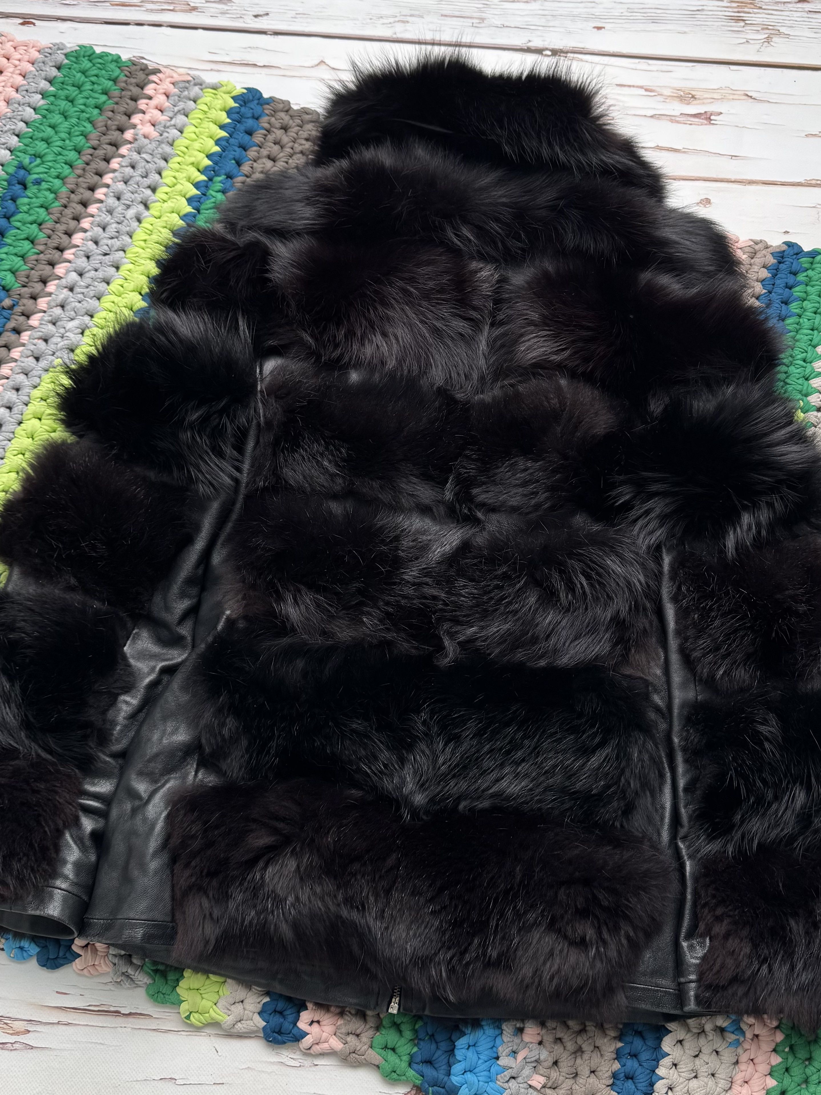 Vintage Women Vintage Leather Real Fur Jacket Winter Coat (D15) Size M / US 6-8 / IT 42-44 - 21 Thumbnail