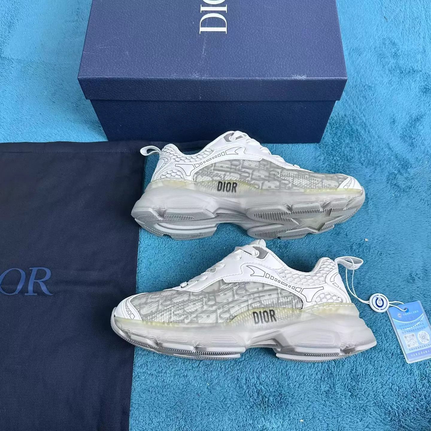 Dior Dior Vibe Oblique Low-Top Sneaker White 38.5 Size US 8 / IT 38 - 2 Thumbnail