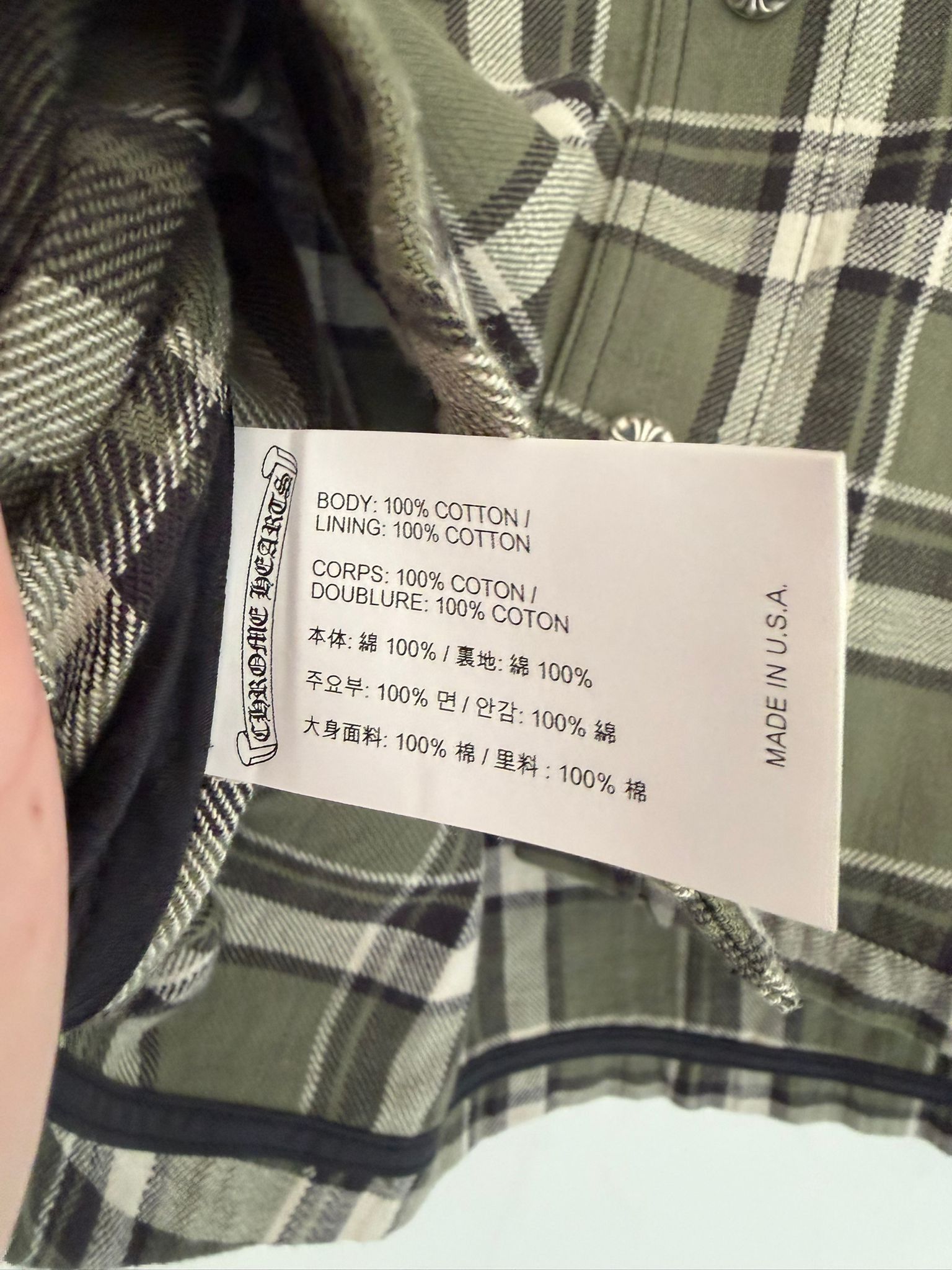 Chrome Hearts Chrome Hearts Flannel Green Size US L / EU 52-54 / 3 - 8 Thumbnail