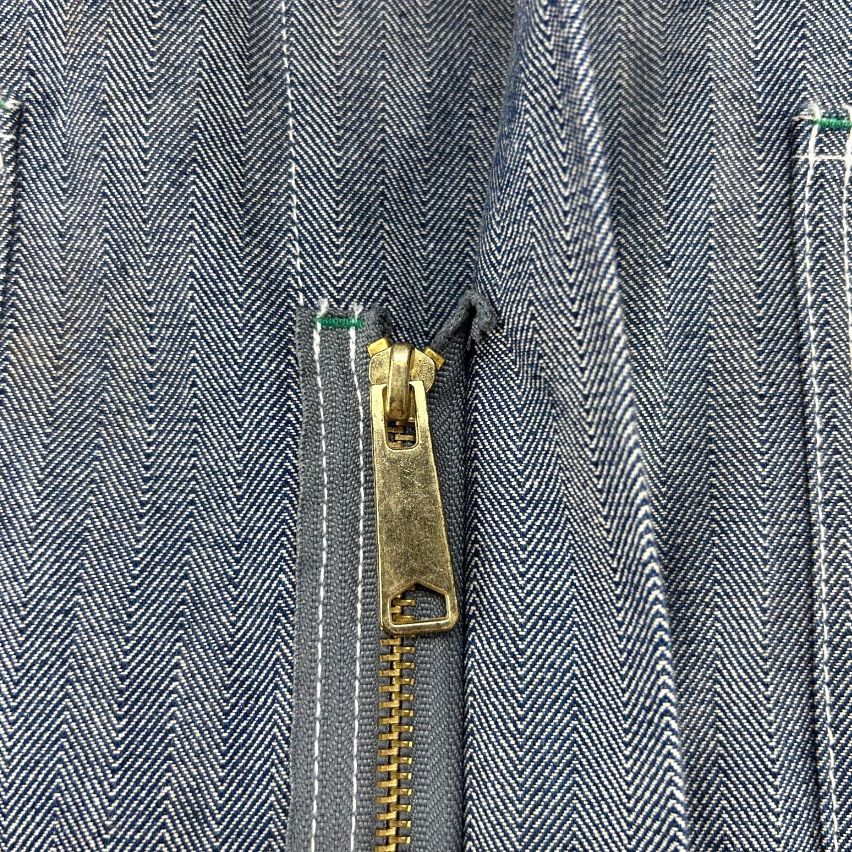 Vintage Key Coveralls Mens L Blue Herringbone Mechanic Long Sleeve Workwear Cotton HBT Size US L / EU 52-54 / 3 - 5 Thumbnail