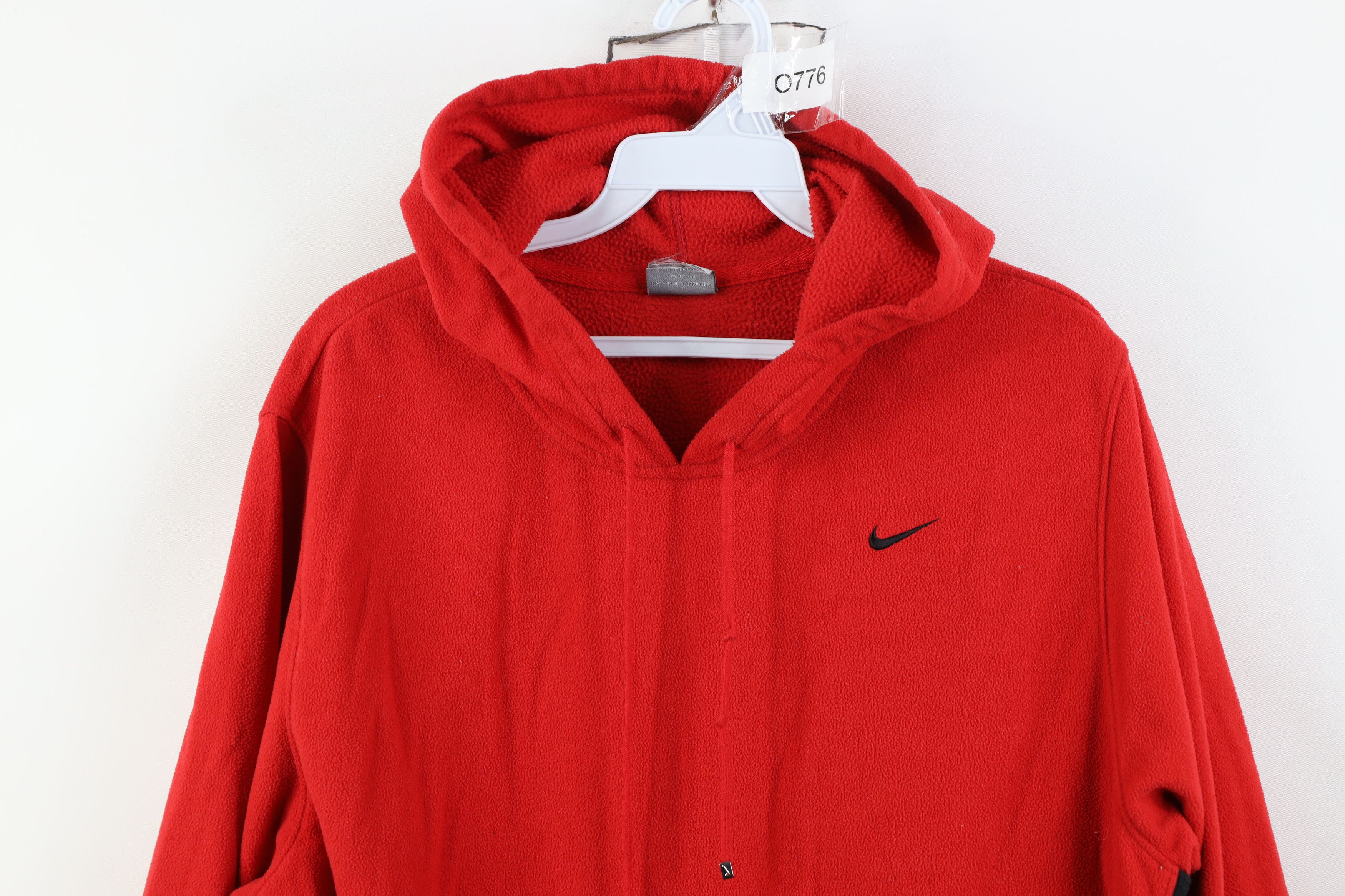 Nike Vintage Y2K Nike Travis Scott Mini Swoosh Fleece Hoodie Red Size US S / EU 44-46 / 1 - 2 Thumbnail