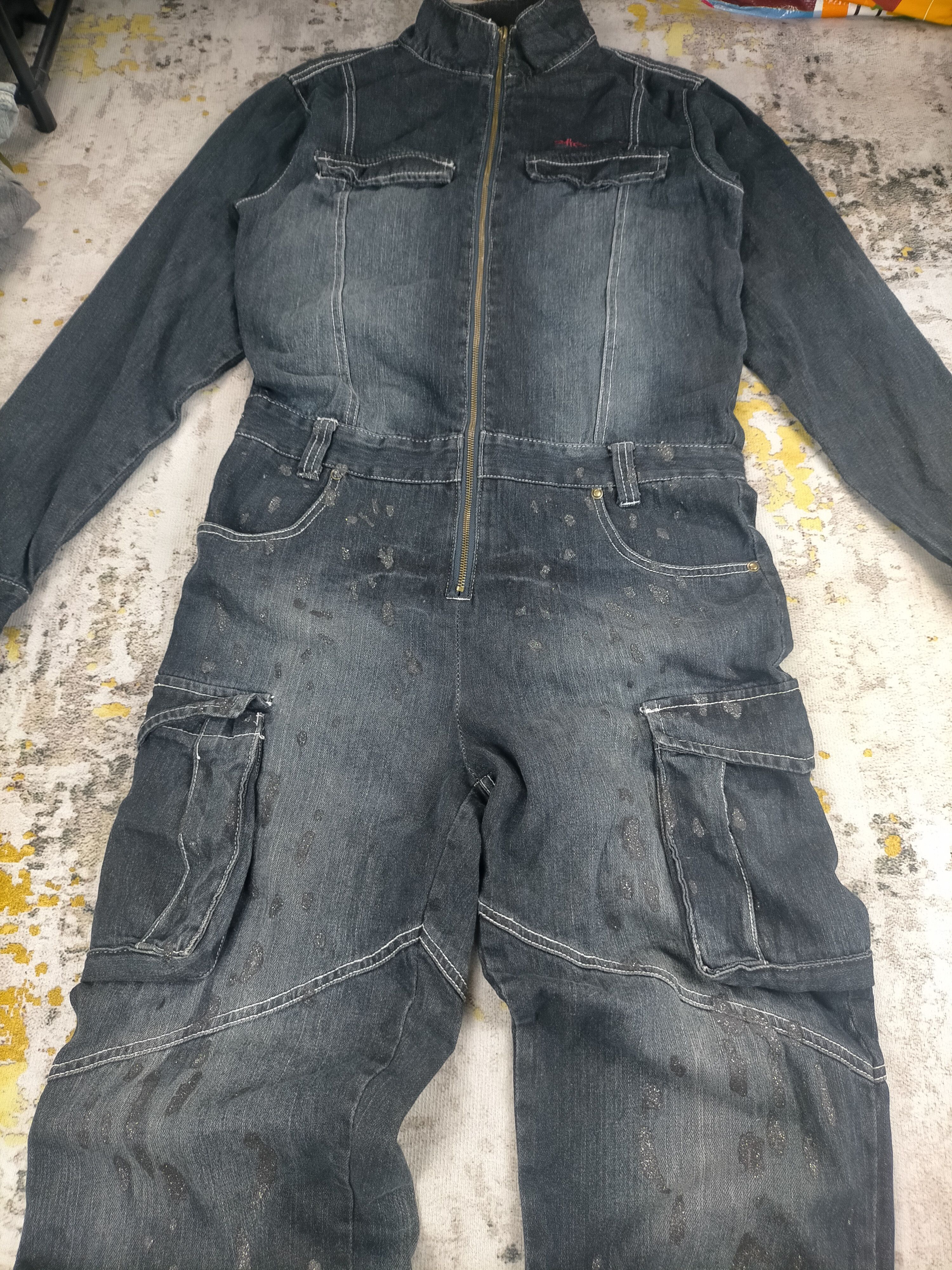 LOWBOX LOWBOX Tactical Multipocket Punk Style Overall Jeans Size US 34 / EU 50 - 7 Thumbnail