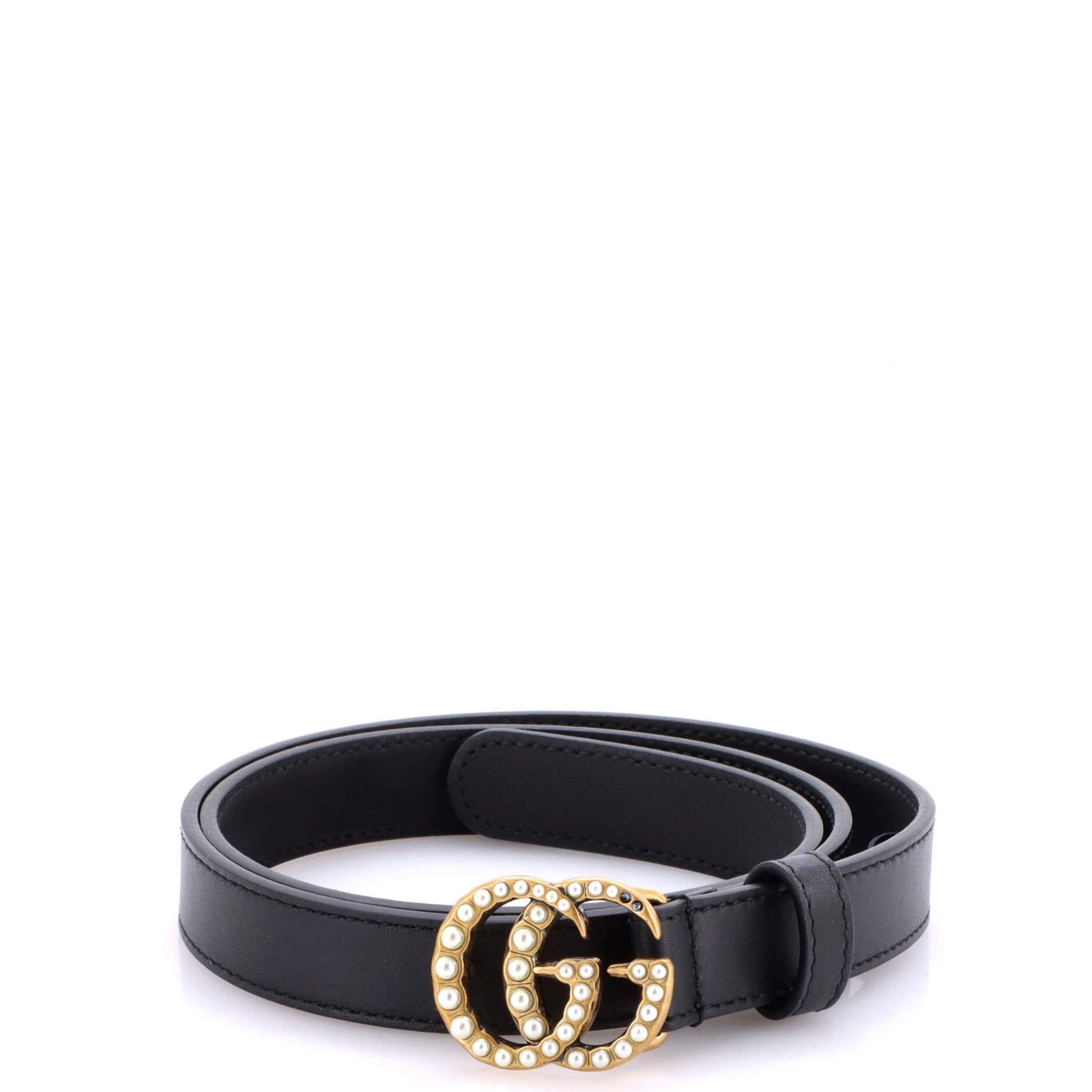 Gucci Pearly GG Marmont Belt Size ONE SIZE - 1 Thumbnail