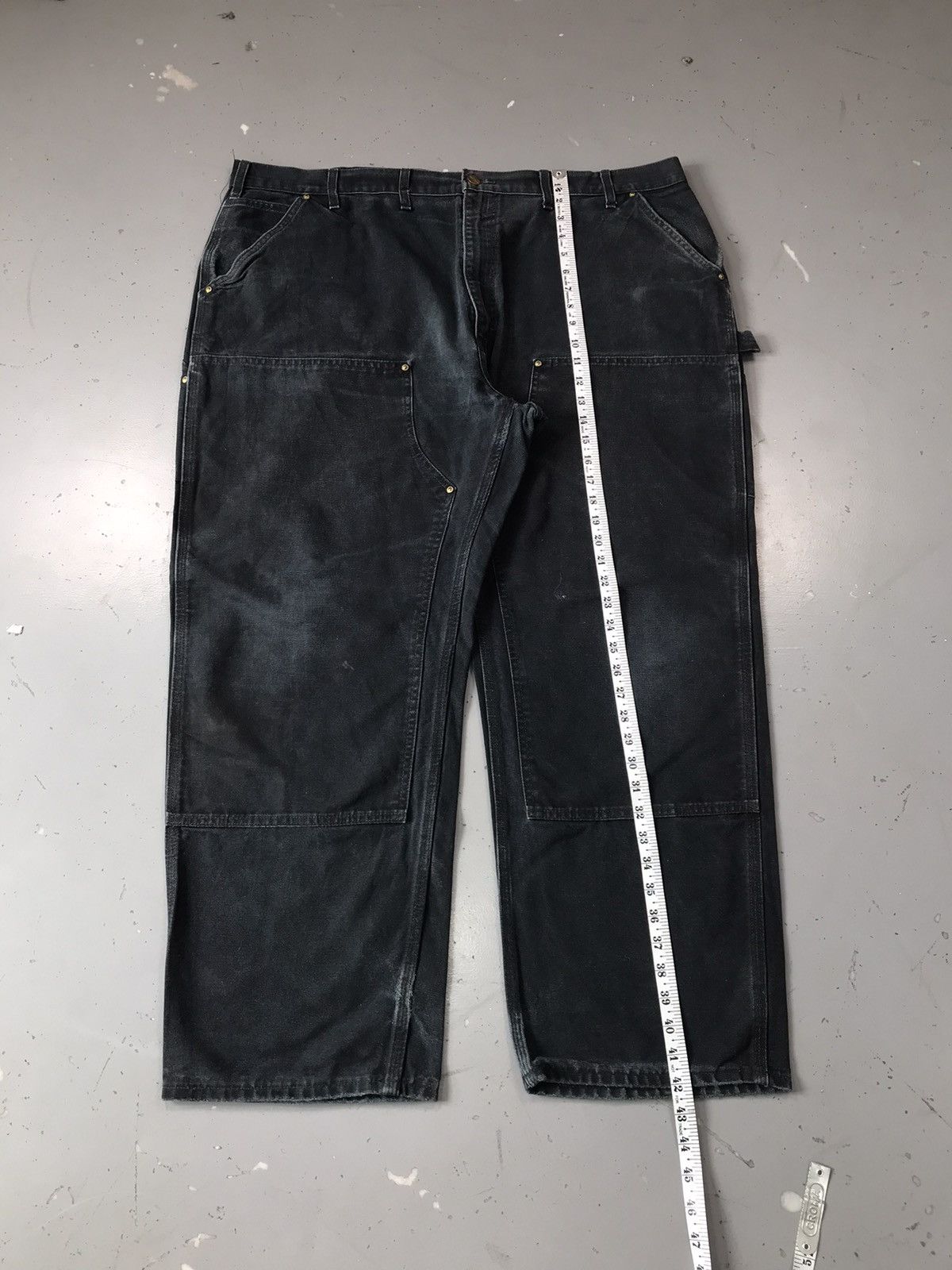 Carhartt Vintage Carhartt B01 BLK double knee denim workwear 46x29 Size US 44 / EU 60 - 4 Thumbnail