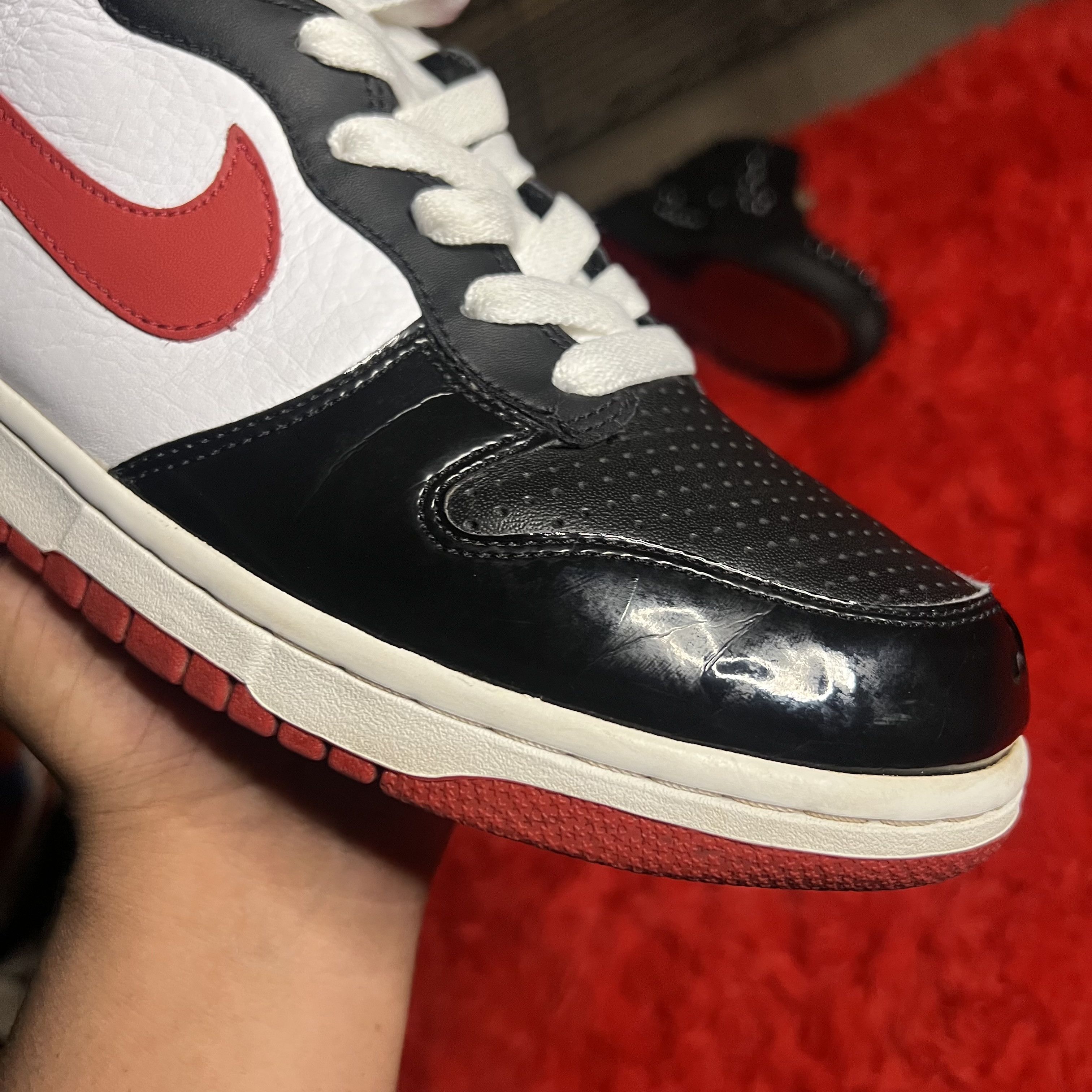 Nike Nike Dunk High Black White Red (2008) Size US 10 / EU 43 - 6 Thumbnail