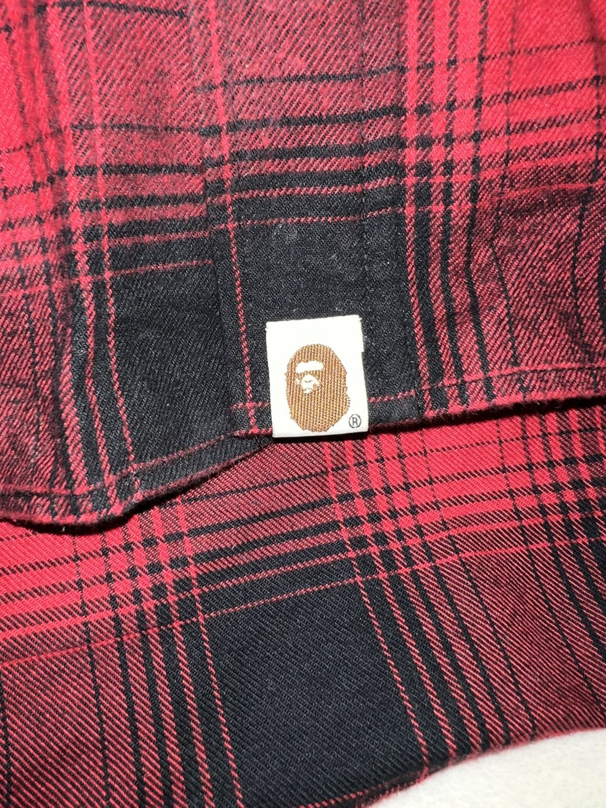 Bape BAPE Check Shark Relaxed Fit Flannel Shirt Size US XL / EU 56 / 4 - 6 Thumbnail