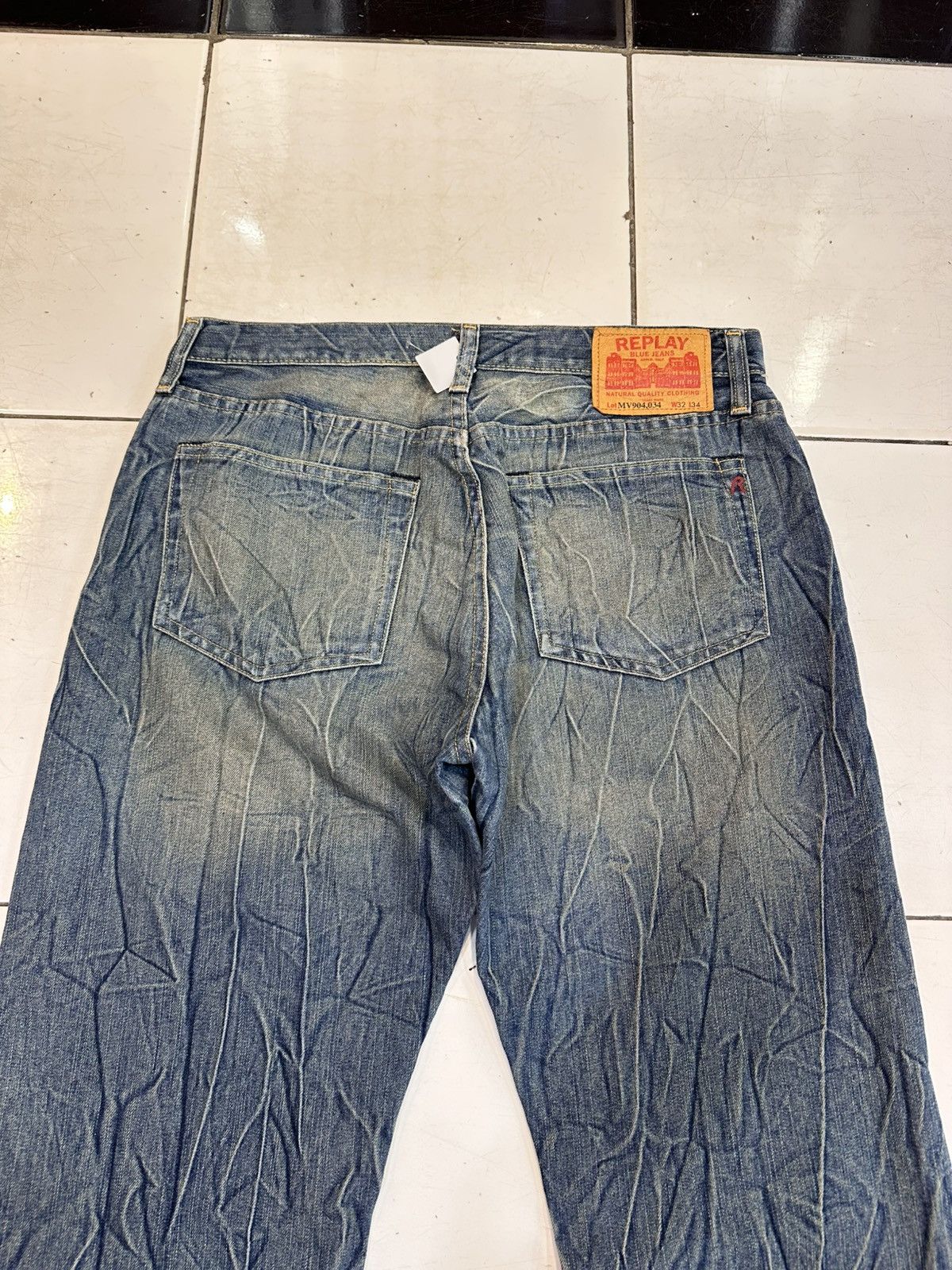 Tornado Mart Distressed Replay Flare Whisker Jeans Y2K Goa Lgb Style Size US 30 / EU 46 - 5 Thumbnail