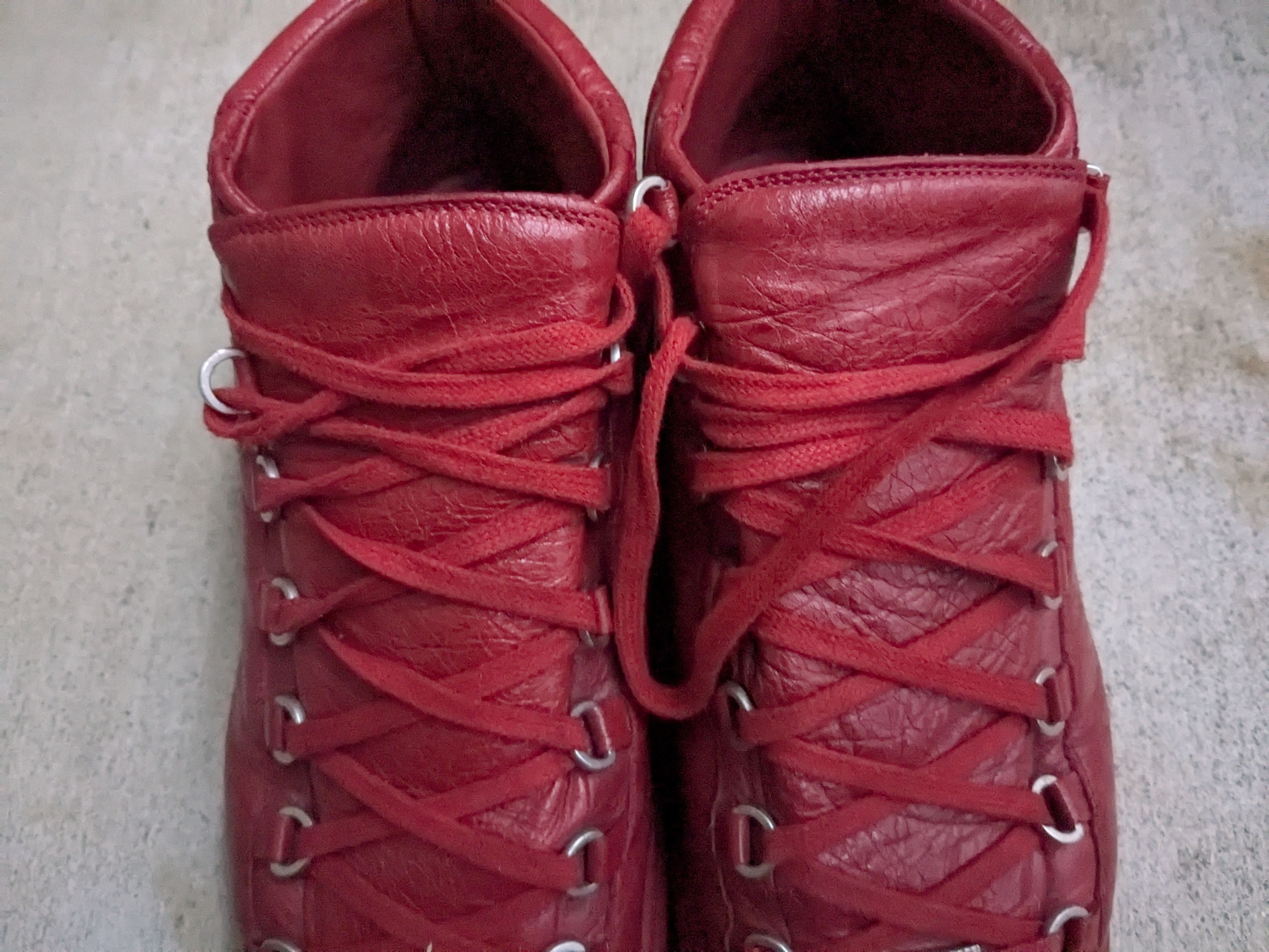 Balenciaga Balenciaga Arena Red 11 Leather High Tops Size US 11 / EU 44 - 5 Thumbnail