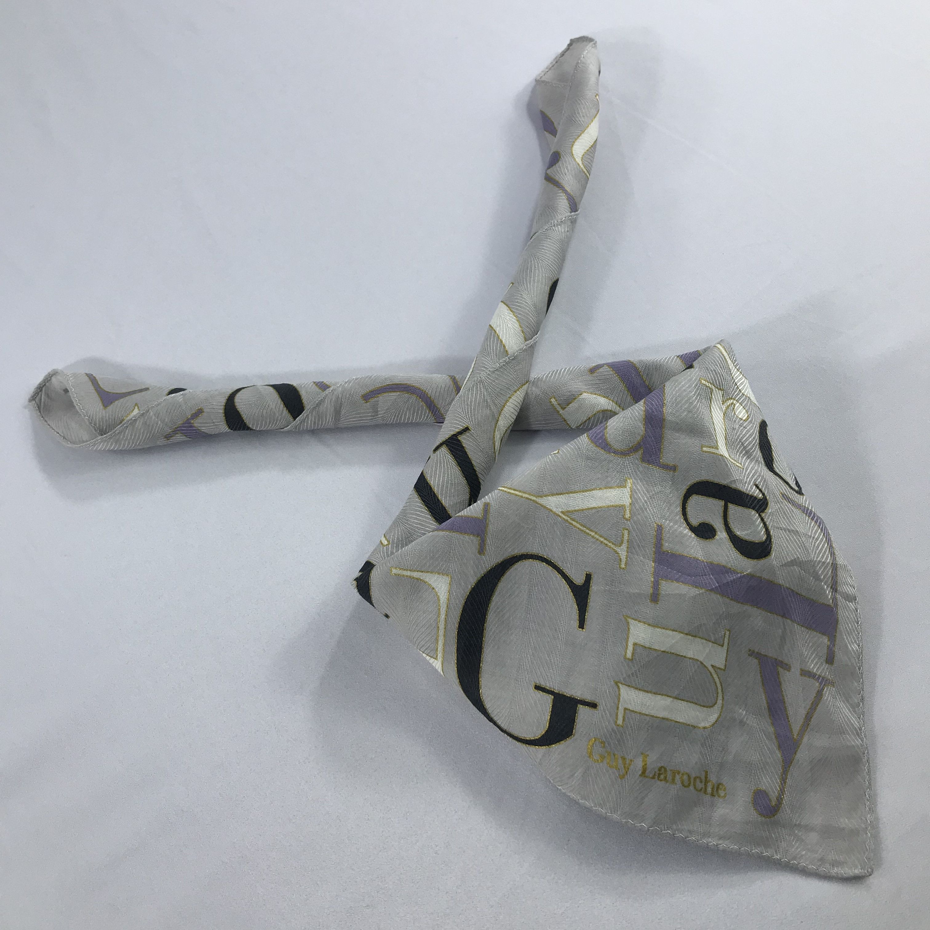 Guy Laroche × Vintage Guy Laroche Bandana / Handkerchief / Neckerchief - S2285 Size ONE SIZE - 4 Thumbnail