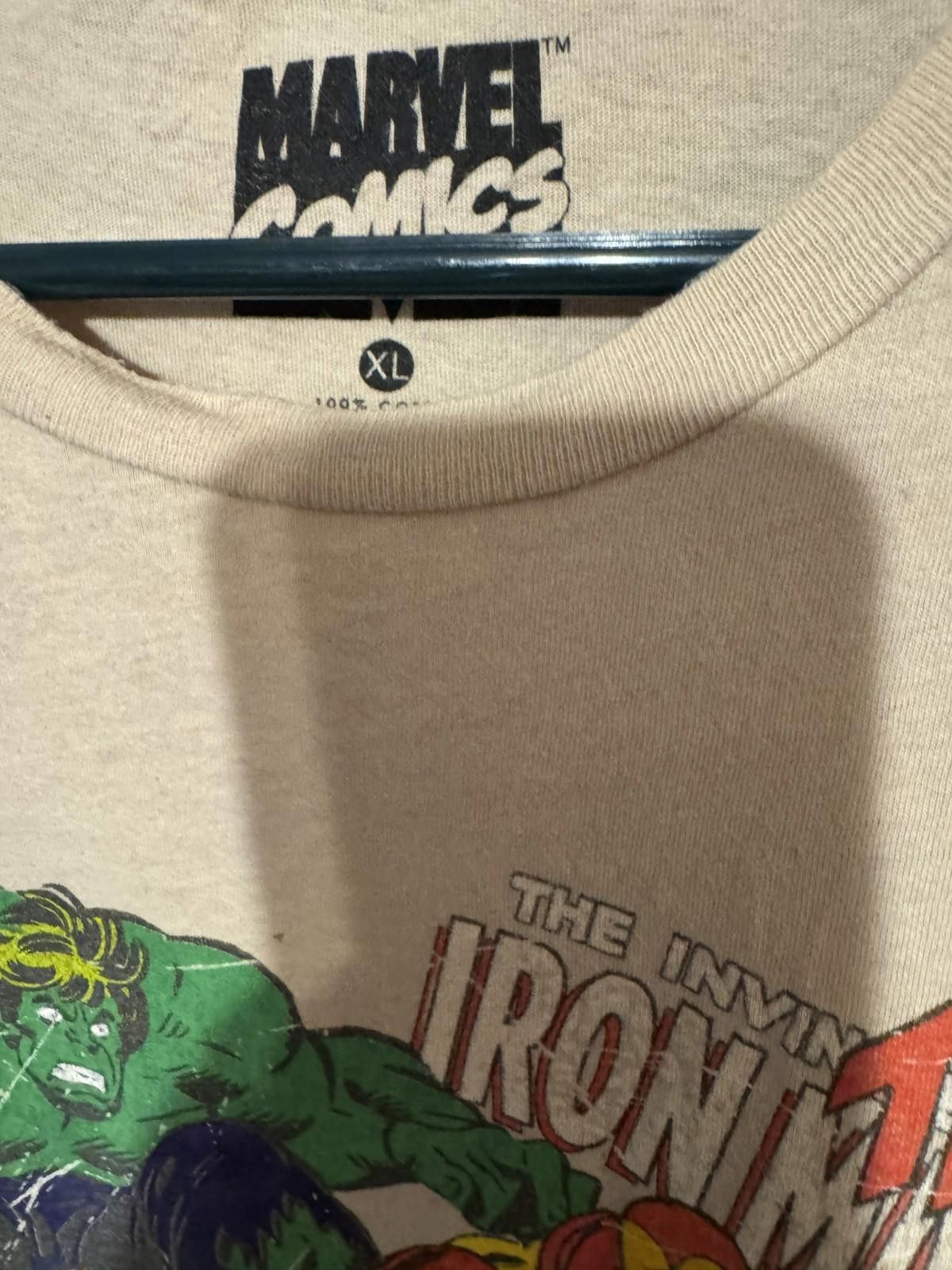 Marvel Comics Avengers Vintage Comic Book Marvel T-Shirt Men's Size XL Tan Size US XL / EU 56 / 4 - 3 Thumbnail