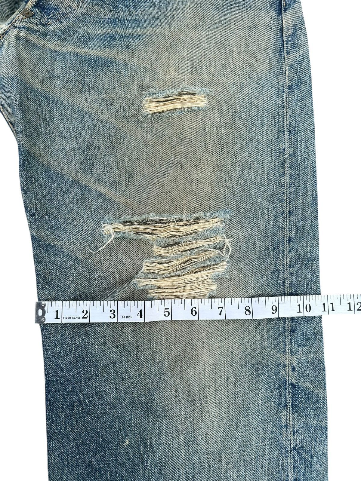 Evisu Thrashed Vintage Evisu Selvedge Baggy Denim Jeans Size US 31 - 24 Thumbnail