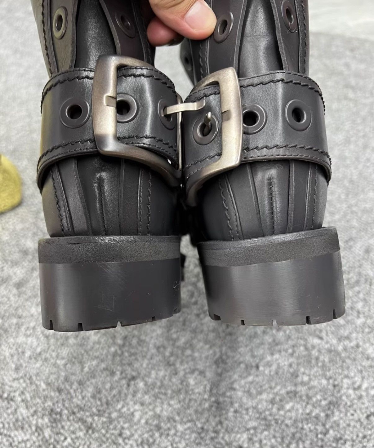 Alexander McQueen Alexander McQueen Blue Grey Martin Boots K12 Size US 7 / IT 37 - 6 Thumbnail