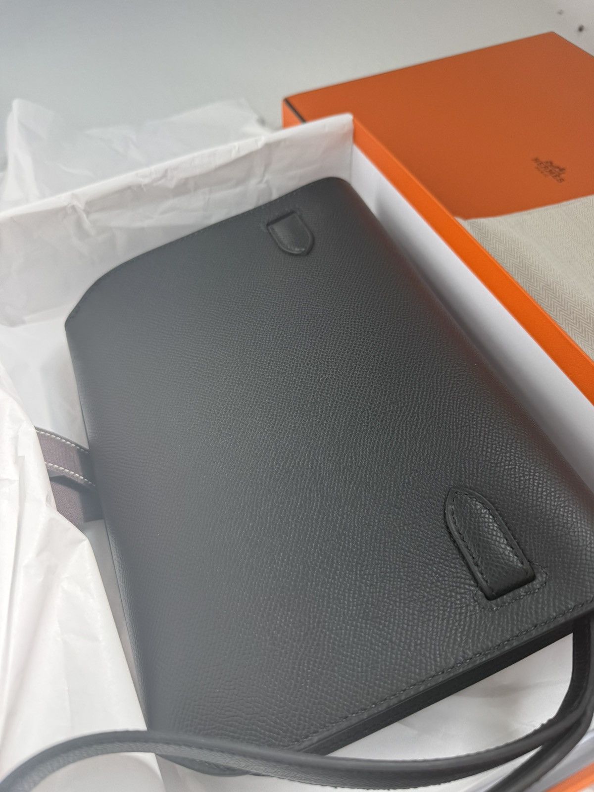 Hermes New Hermes Kelly Depeches 25 Pouch Black Calfskin Leather Size ONE SIZE - 9 Thumbnail